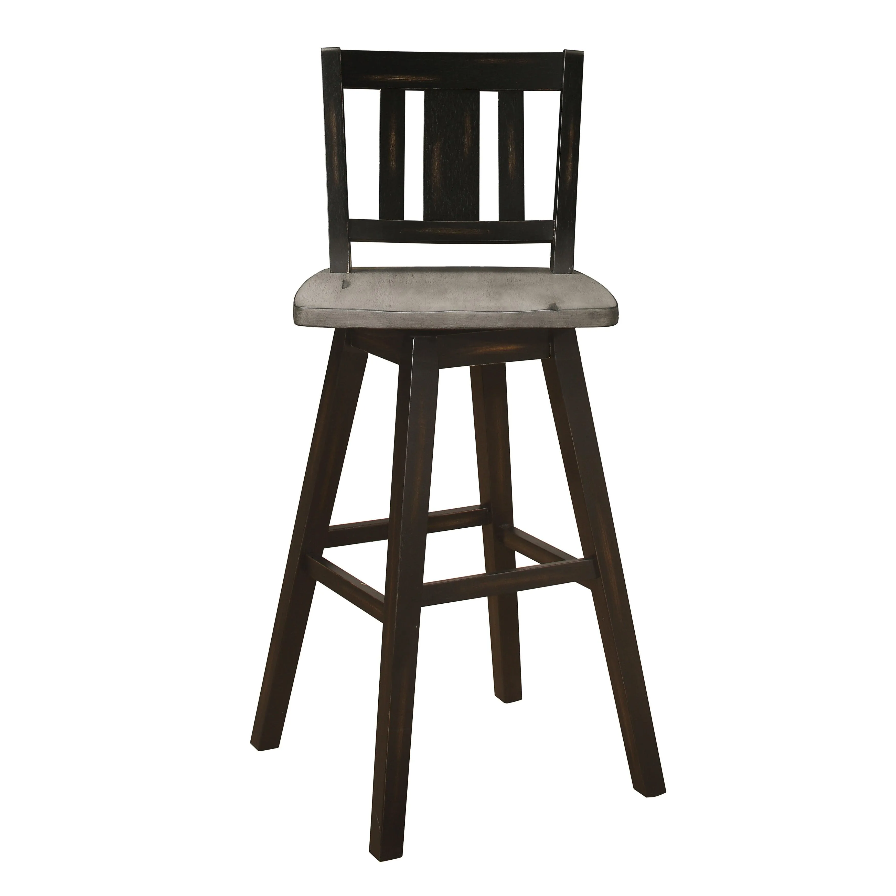 Amsonia Black Swivel Pub Counter Height Chairs, Set of 2 - Image 5