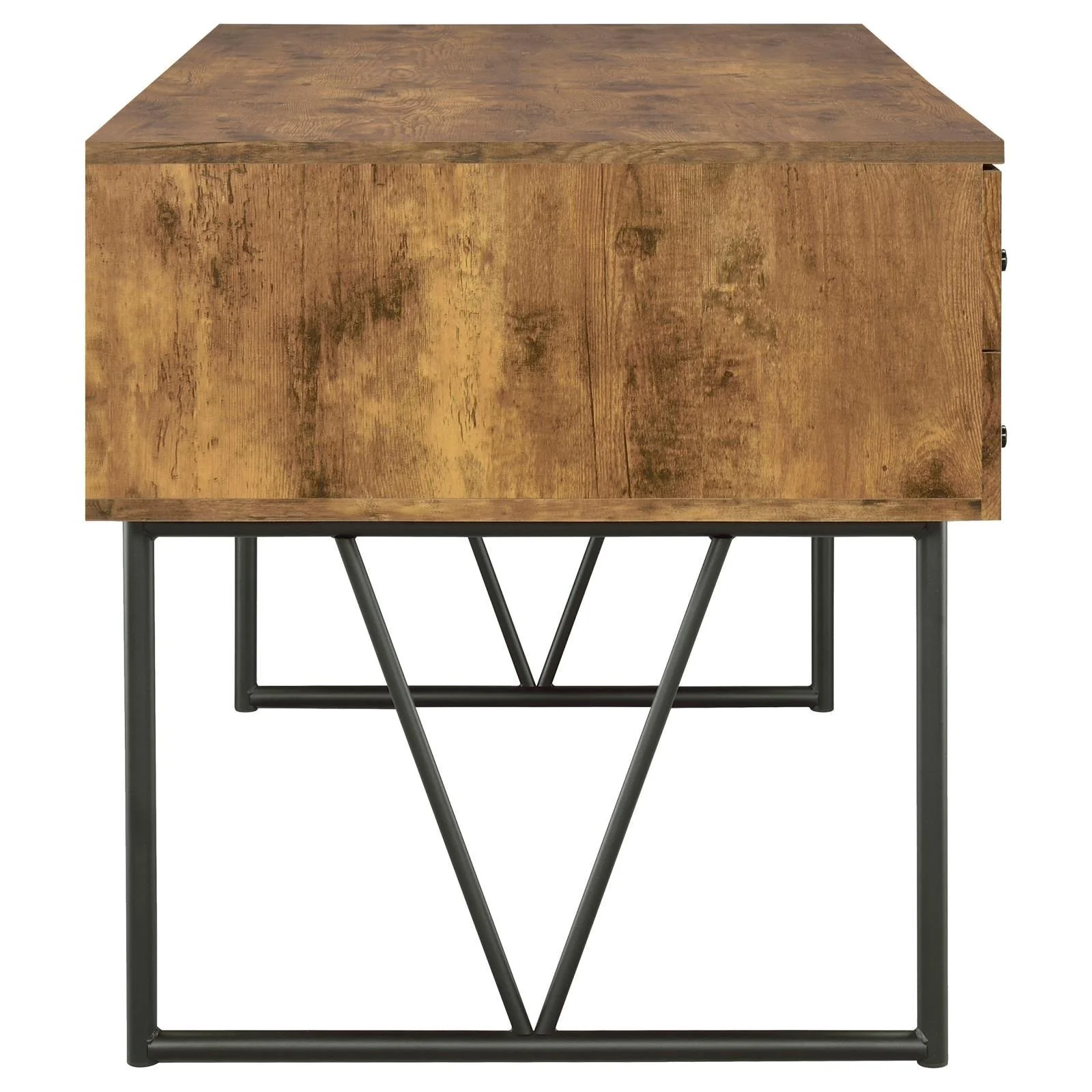 Analiese Antique Nutmeg 4-Drawer Writing Desk - Image 11