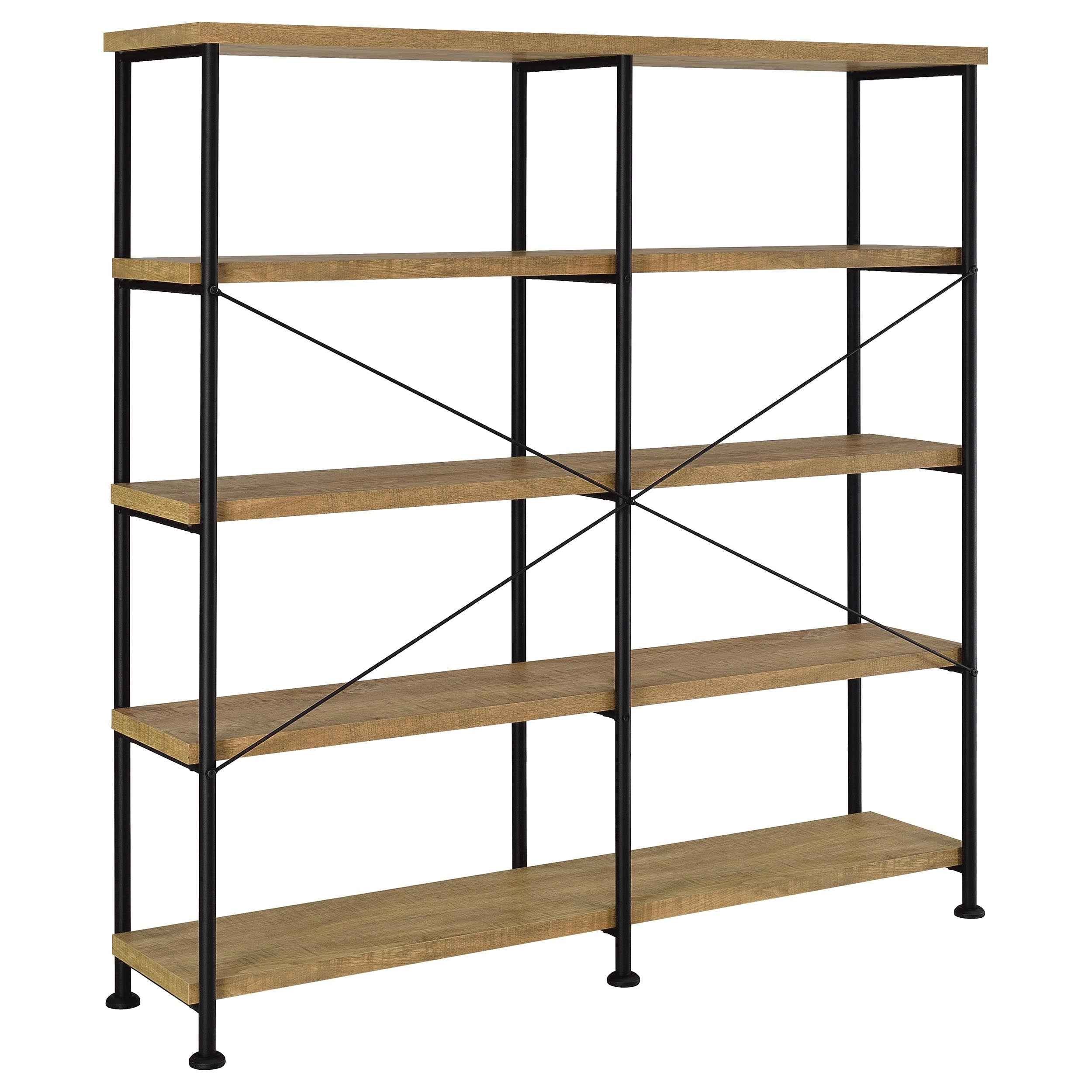 Analiese Mango 63-inch 4-shelf Double Bookshelf - Image 6