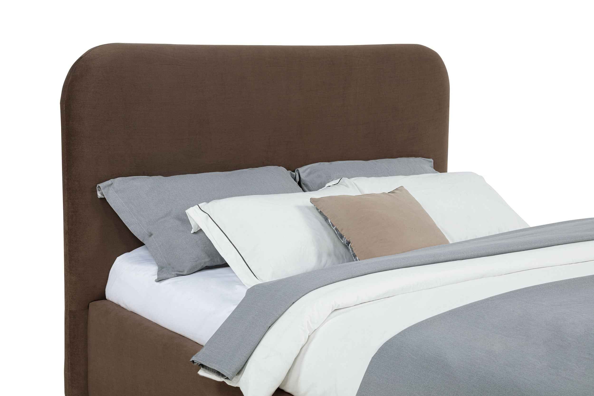 Anders Chocolate Upholstered Queen Storage Lift Platform Bed - Image 5