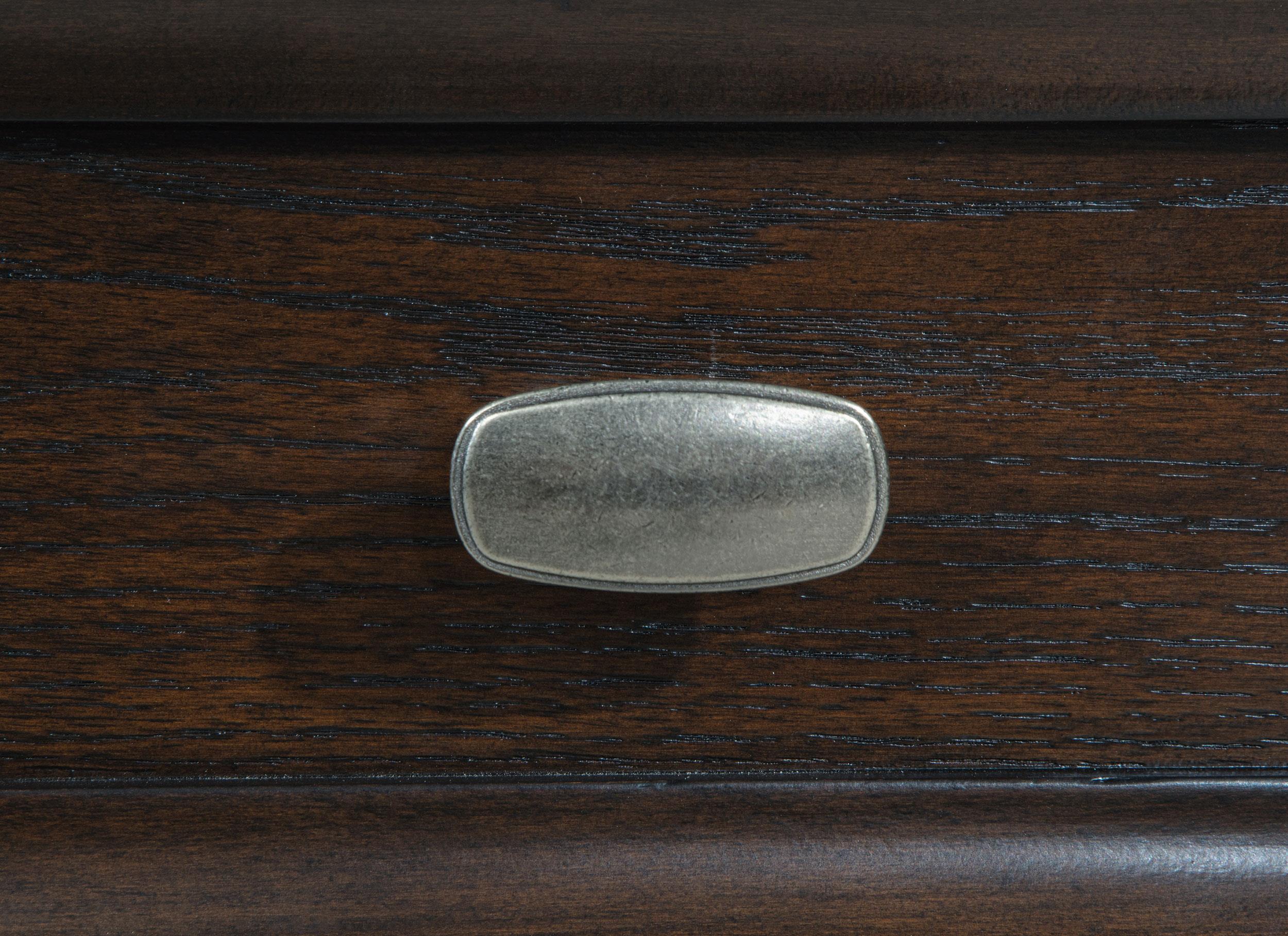 Andover Dark Oak 6-Drawer Tempered Glass Door Chest - Image 9