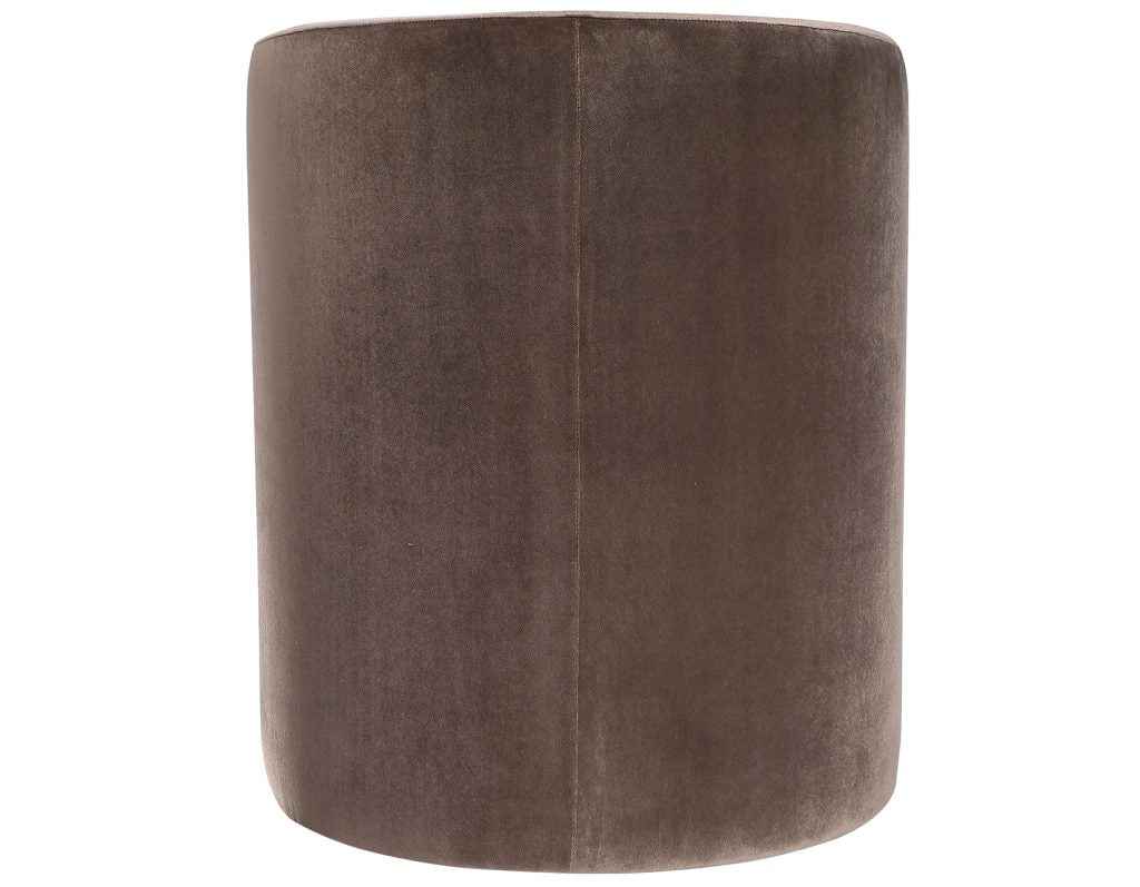 Annie Chocolate Velvet Barrel Chair w/Casters, Set of 2 - Image 7