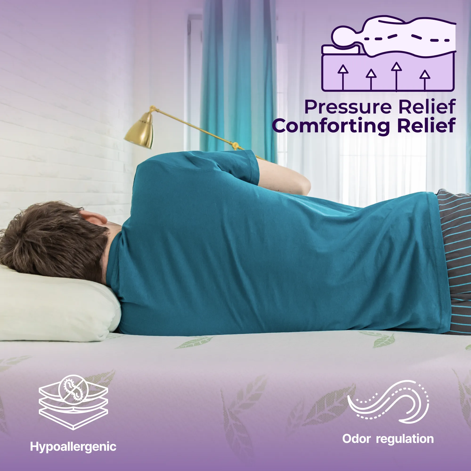 Anula Green Tea Infused Memory Foam Mattress - Image 3