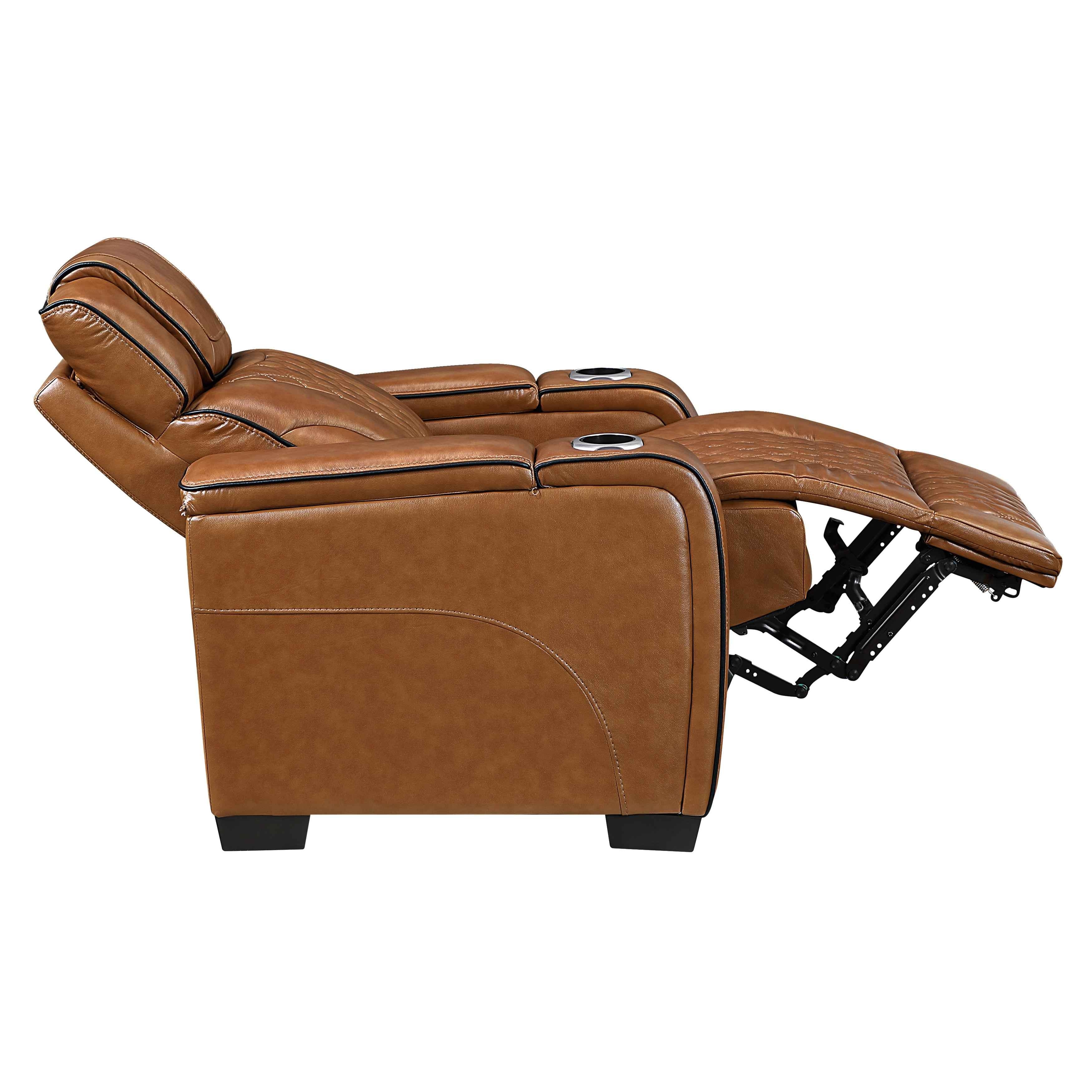 Apex Brown 3-Piece Leather Power Reclining Living Room Set - Image 24