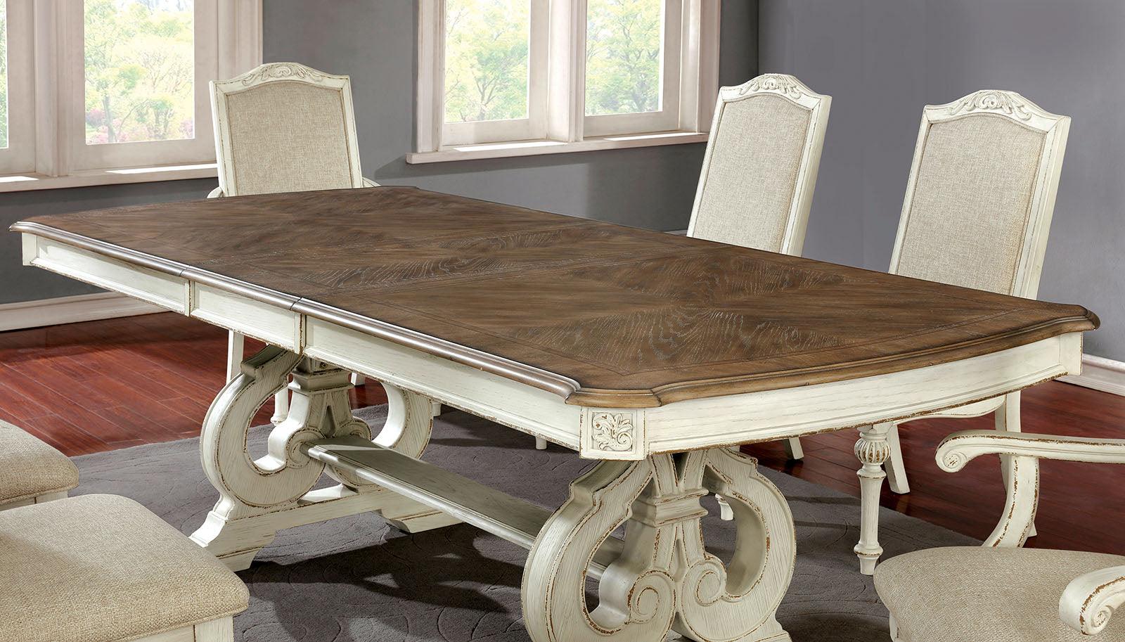 Arcadia Antique White Dining Table