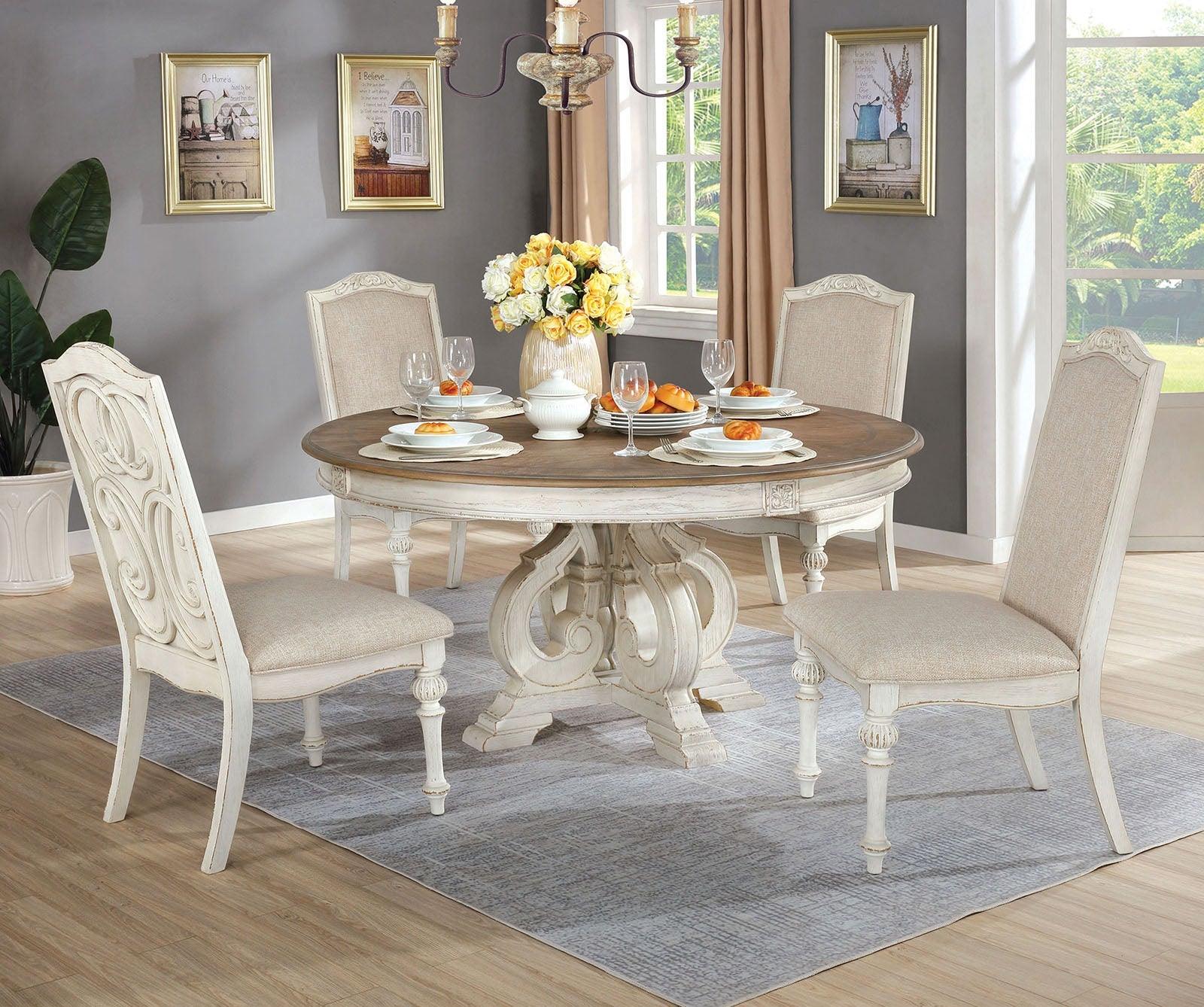 Arcadia Antique White Side Chair - Image 3