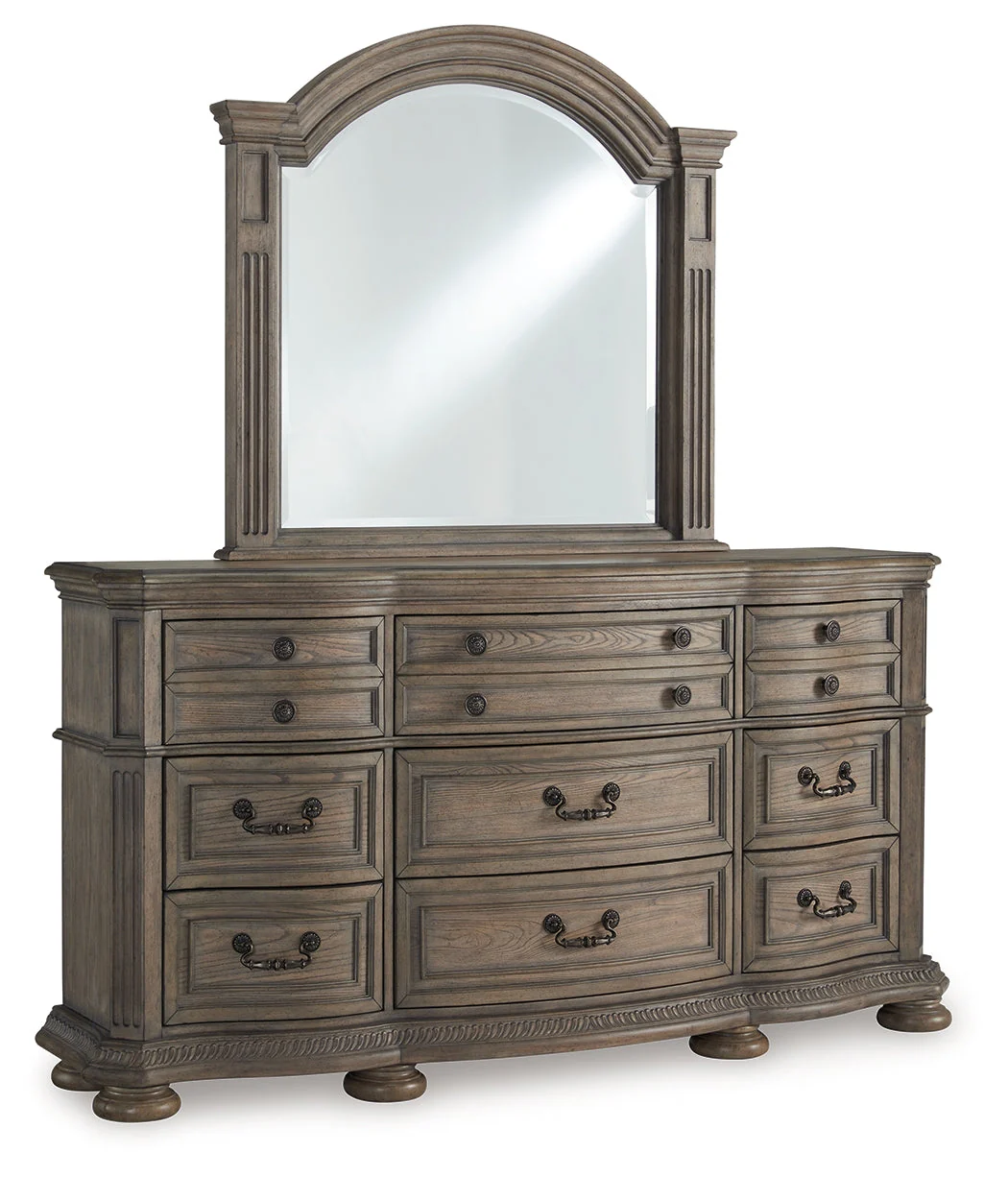 Ardenfield Light Brown Dresser and Mirror - Image 2