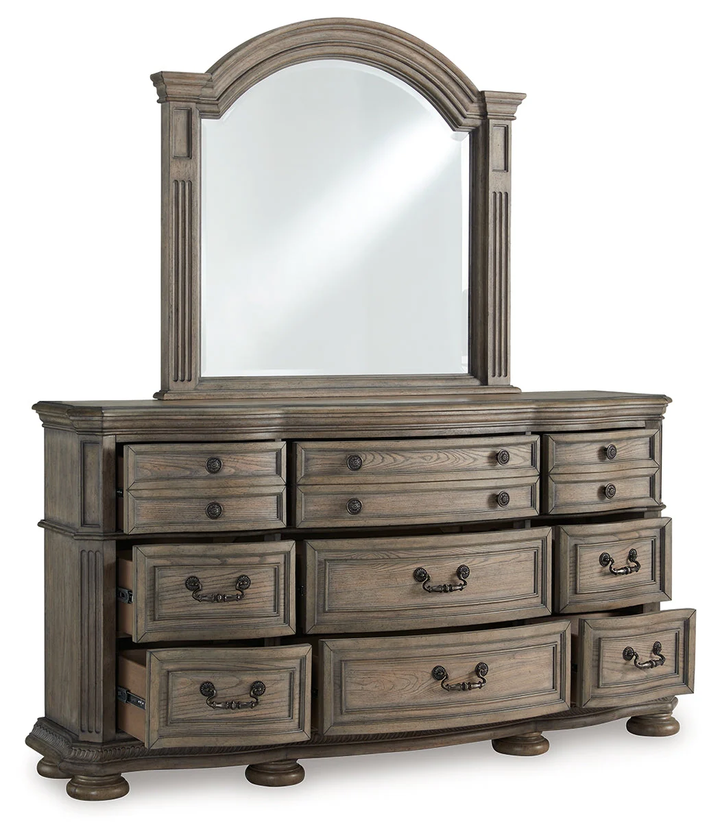Ardenfield Light Brown Dresser and Mirror - Image 3