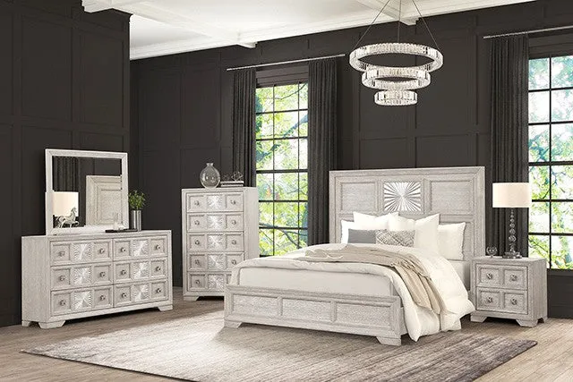 Argenthart Light Gray 4-Piece Queen Bedroom Set