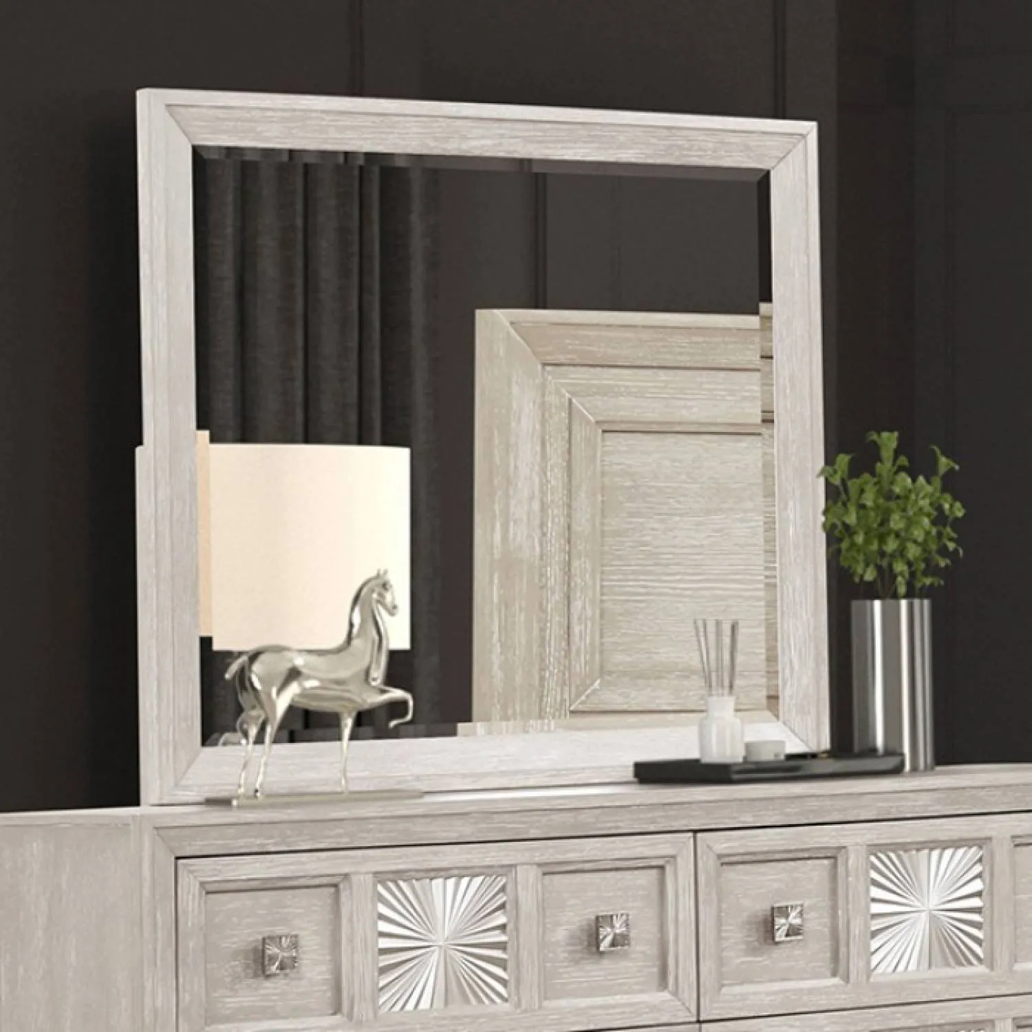 Argenthart Light Gray 4-Piece Queen Bedroom Set - Image 5
