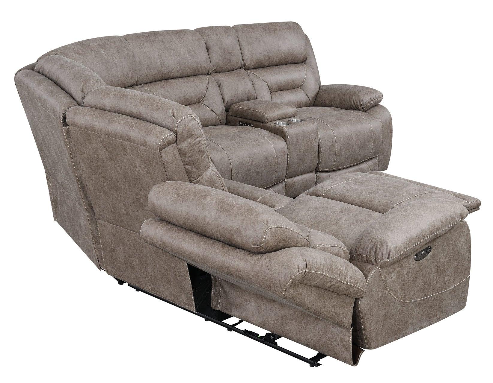 Aria Desert Sand 3-Piece Dual-Power Reclining Sectional - Image 2