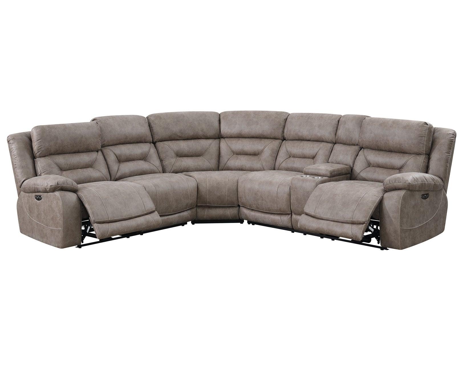 Aria Desert Sand 3-Piece Dual-Power Reclining Sectional - Image 3
