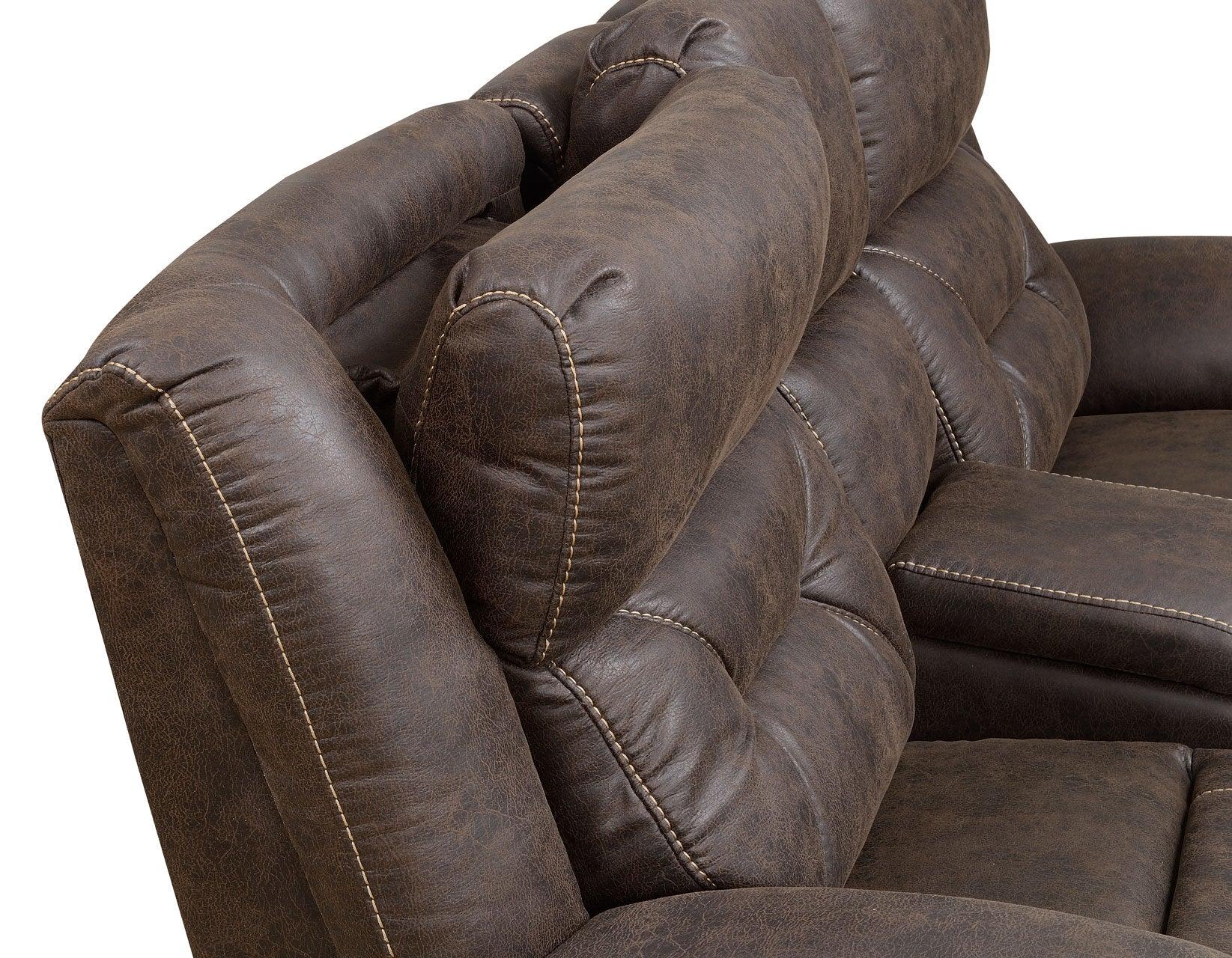 Aria Saddle Brown Dual-Power Recliner - Image 4