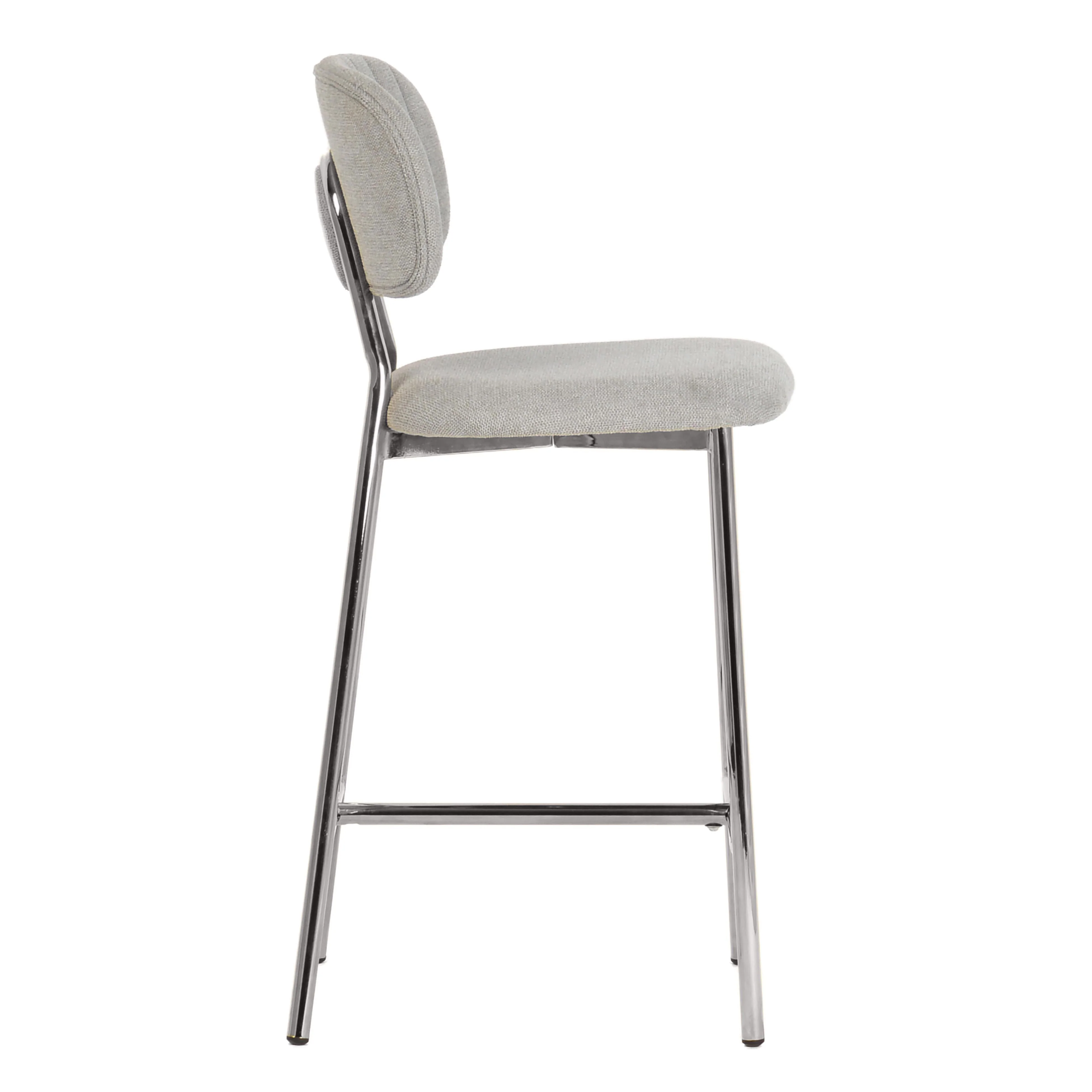 Ariana Grey Counter Stool with Silver Legs - Set of 2 - Image 5