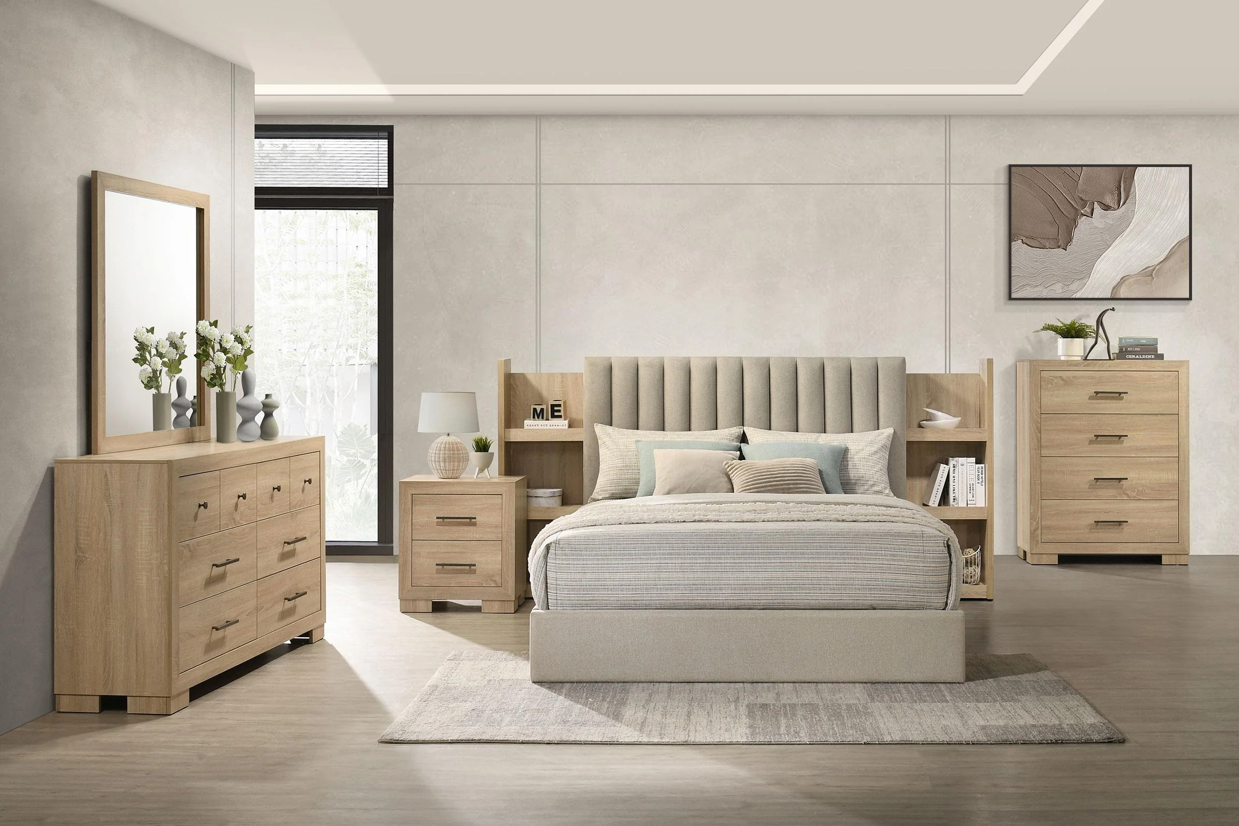 Arielle Light Oak 4-Drawer Bedroom Chest of Drawers - Image 10