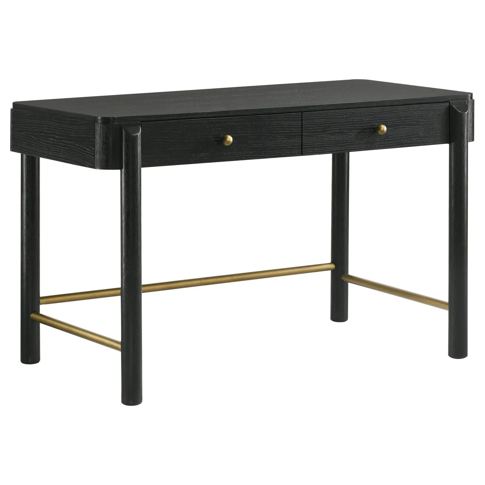 Arini Black 2-drawer Vanity Desk Makeup Table Black - Image 14