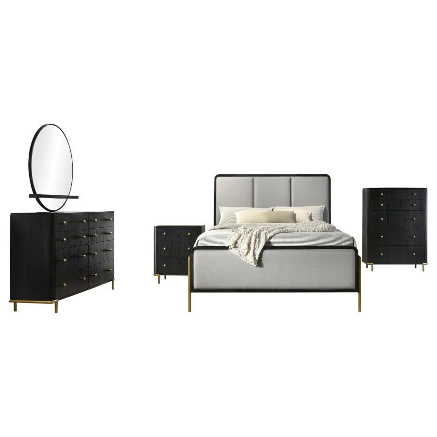 Arini Black/Grey 5-Piece Eastern King Bedroom Set - Image 2