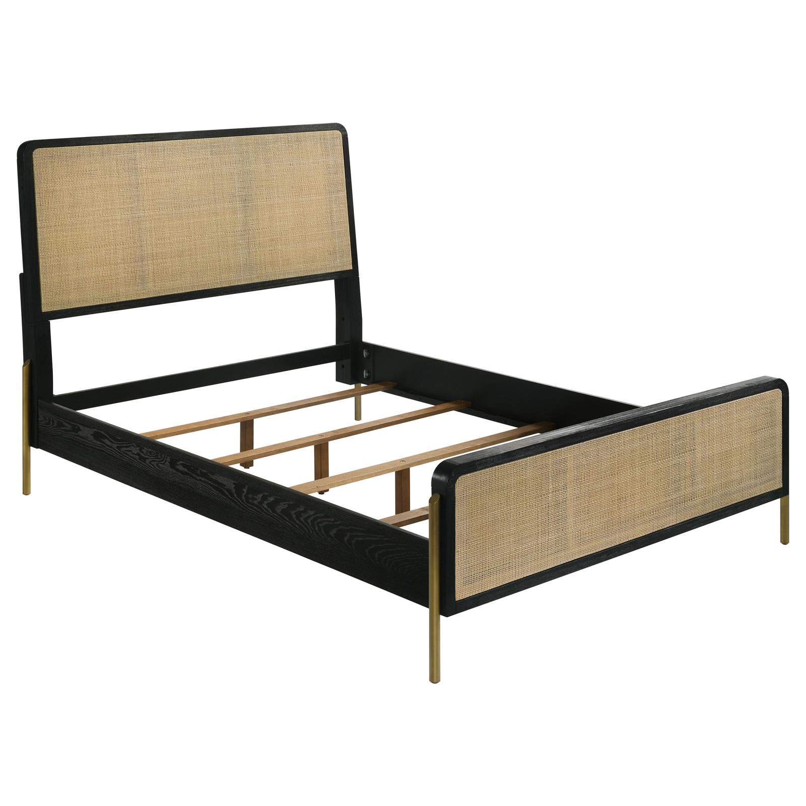 Arini Black/Natural 5-Piece Eastern King Bedroom Set - Image 3