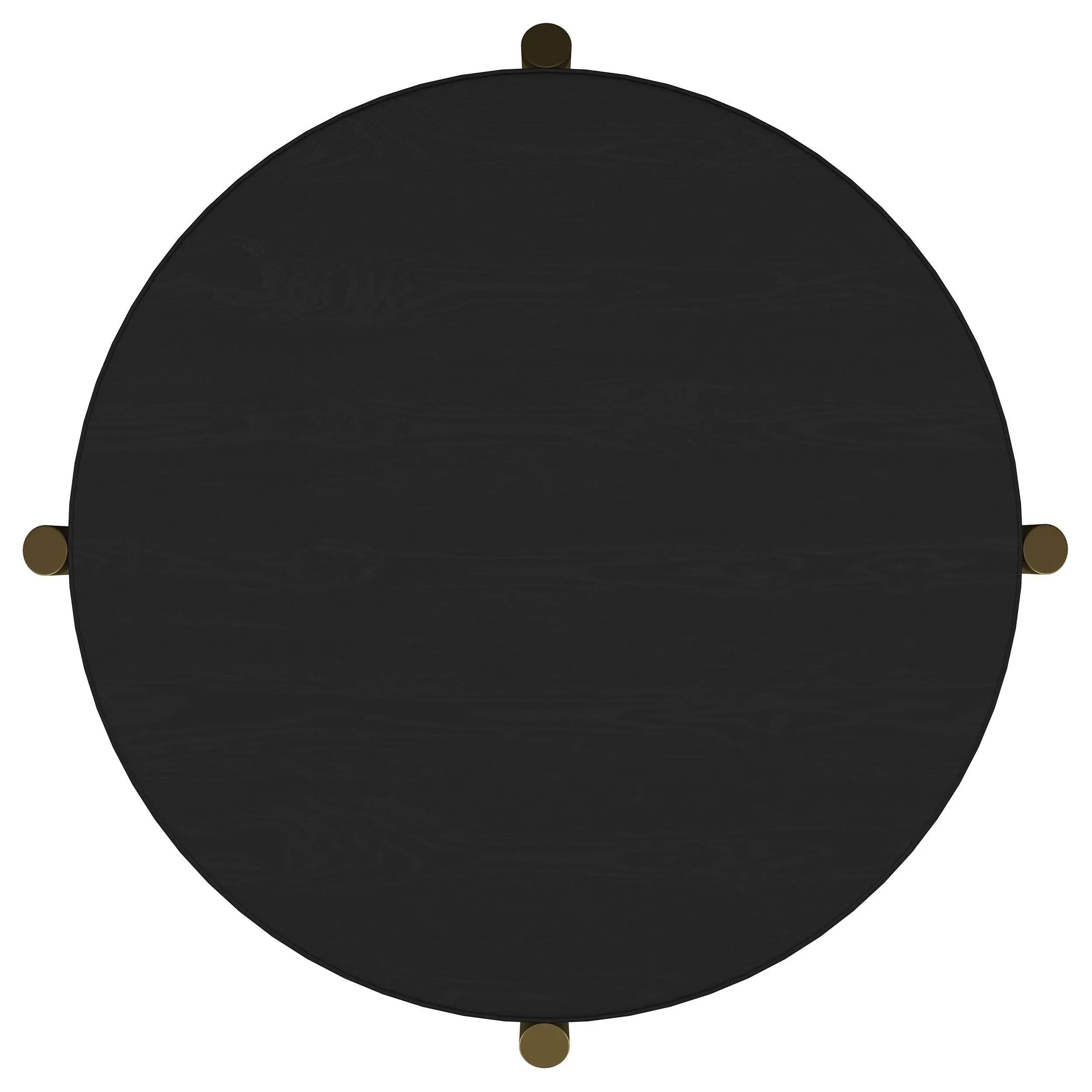Arini Black Round End Side Table With Storage Shelf - Image 6