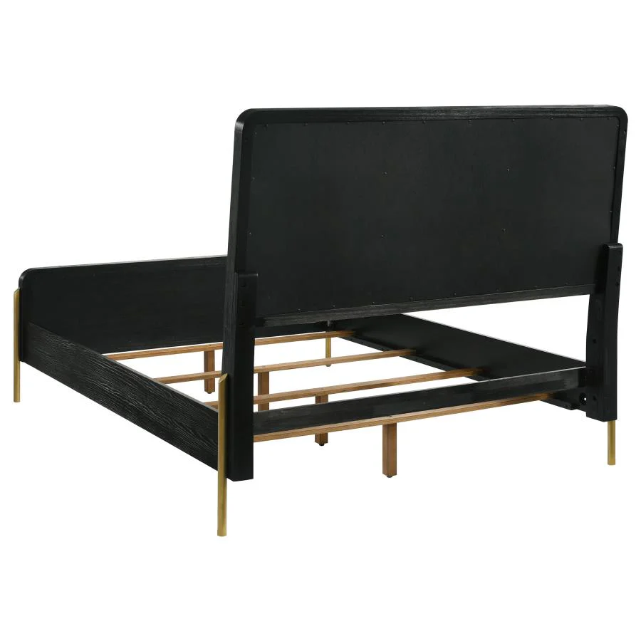 Arini Cream and Black 4-piece Queen Bedroom Set - Image 4