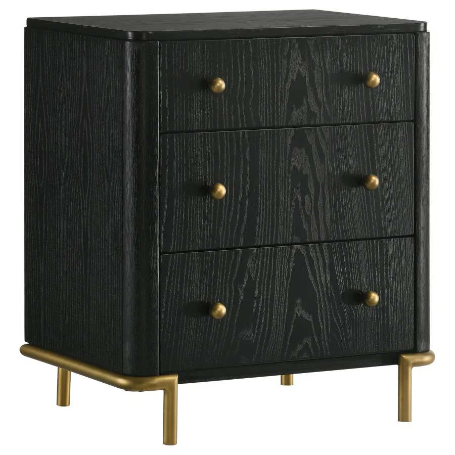 Arini Cream and Black 4-piece Queen Bedroom Set - Image 5