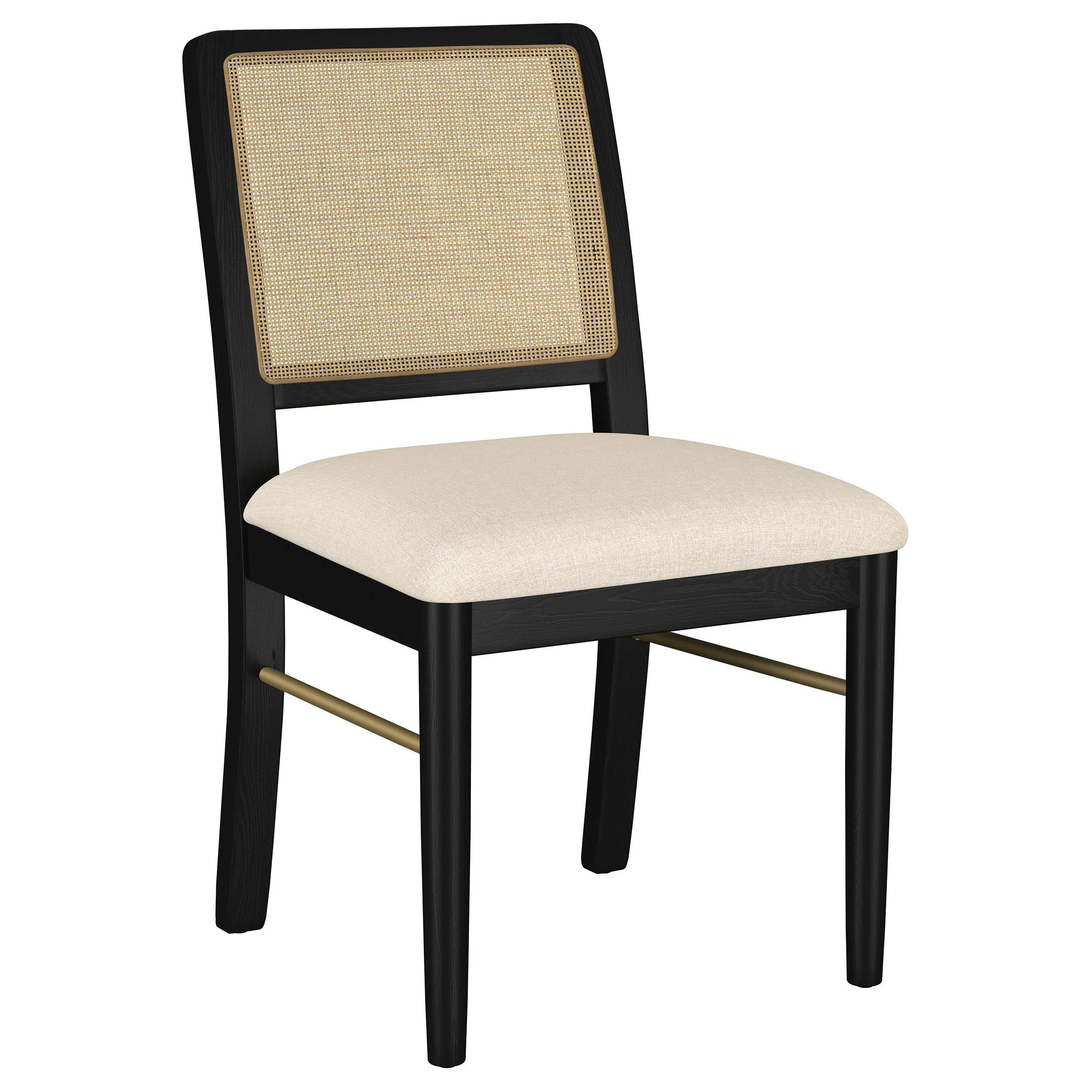 Arini Rattan Cane Dining Side Chair Black, Set of 2 - Image 2
