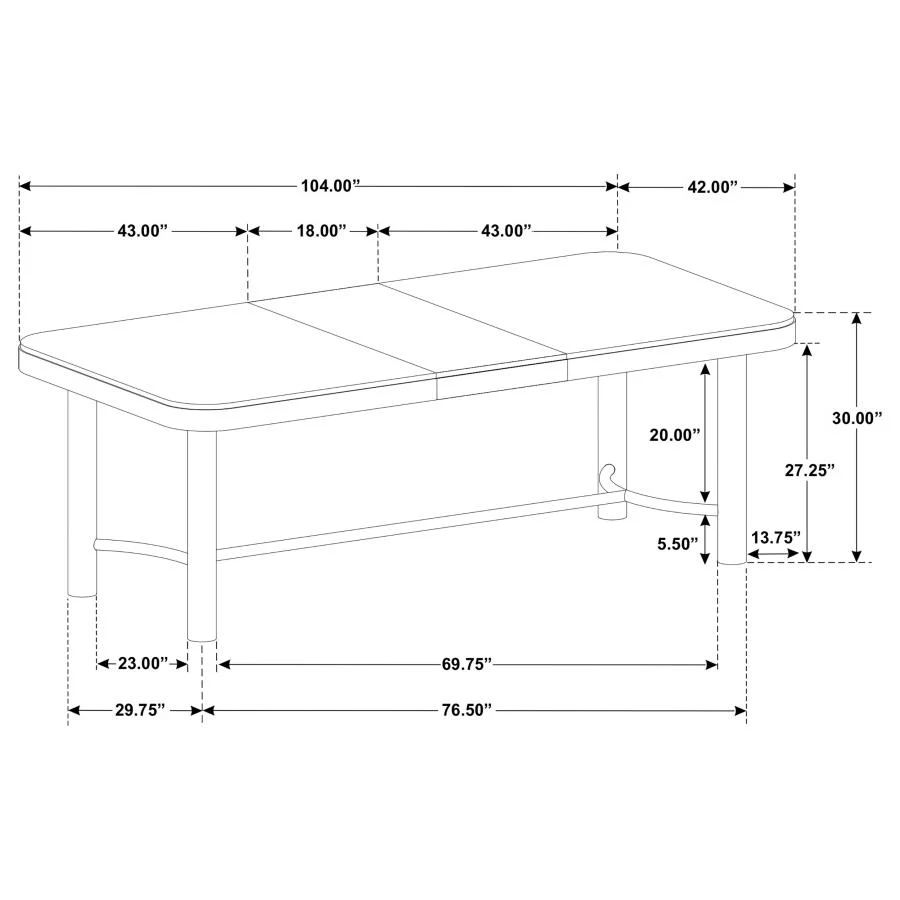 Arini Sand Wash 5-Piece Extension Leaf Dining Table Set - Image 10
