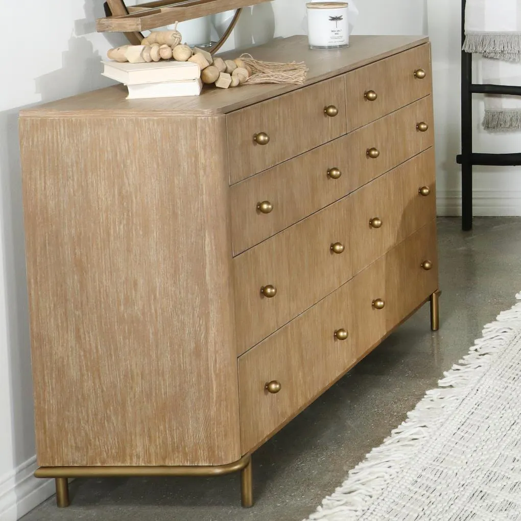 Arini Sand Wash 8-Drawer Dresser - Image 5