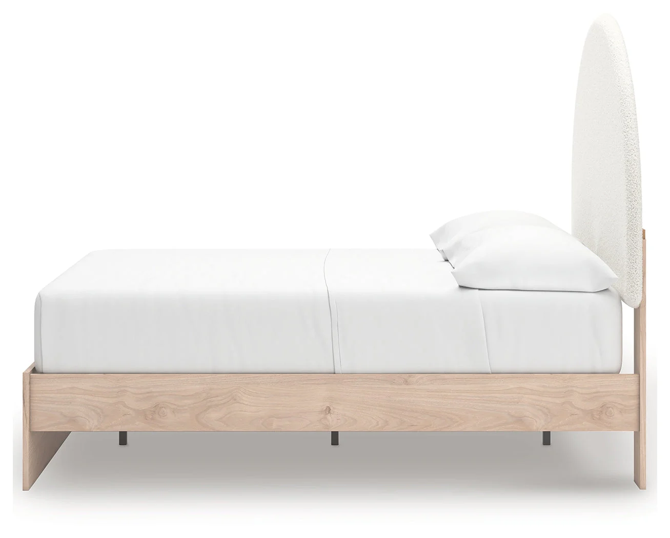 Arloster Tan/White Full Upholstered Platform Bed - Image 6