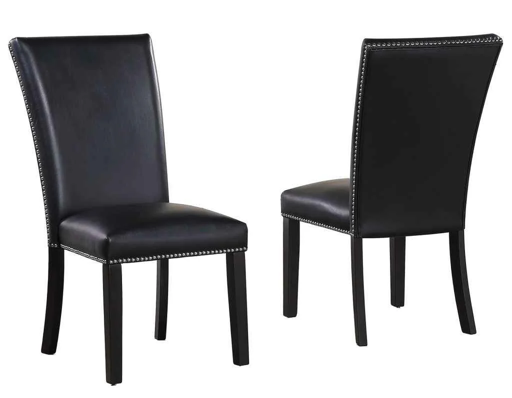 Artemis Black Vegan Leather Cover Side Chair - Image 2