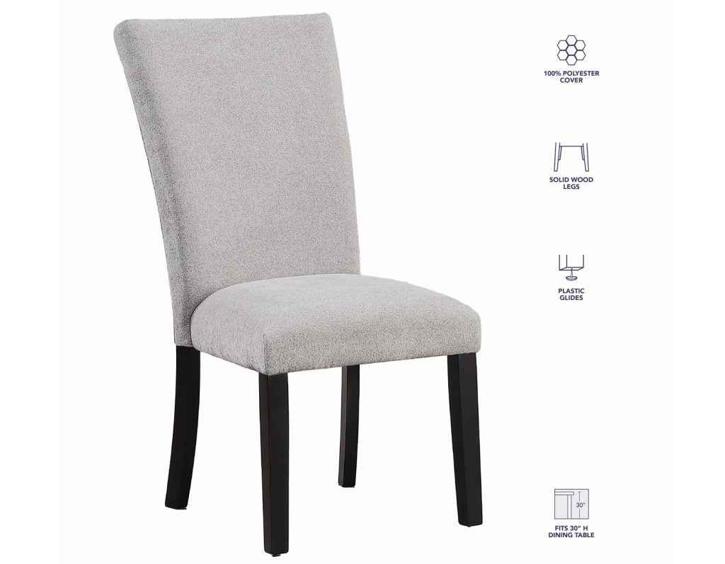 Artemis Gray Chenille Side Chair - Image 8