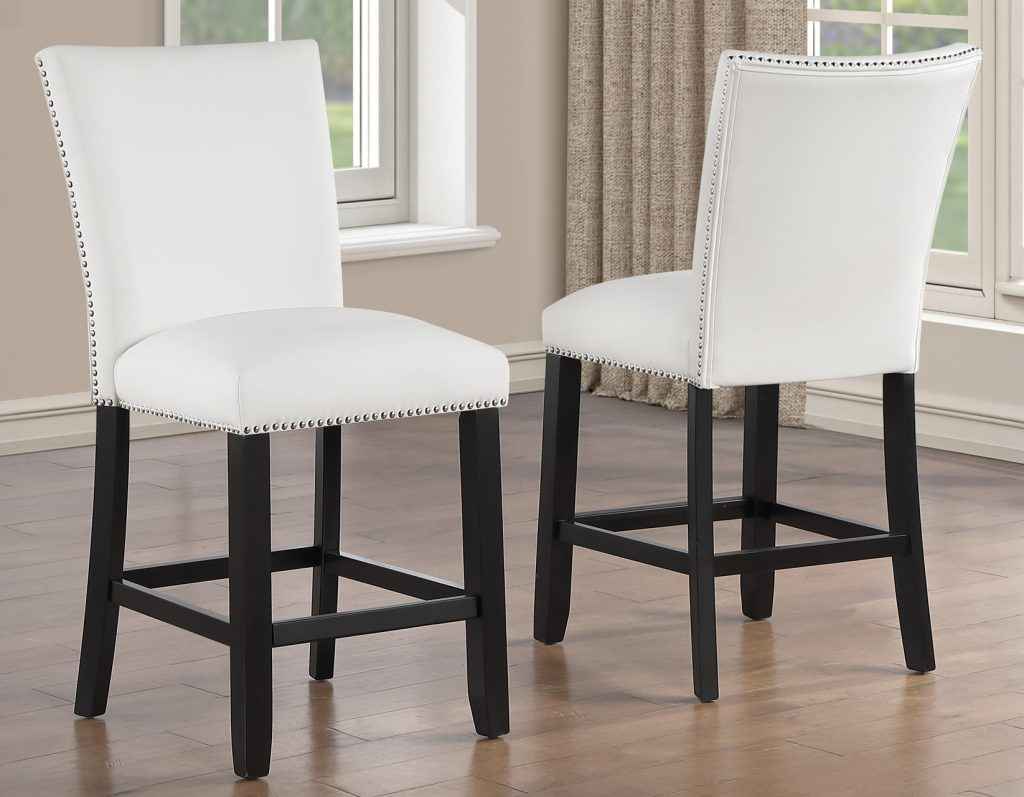 Artemis White Vegan Leather 24″ Counter Stool