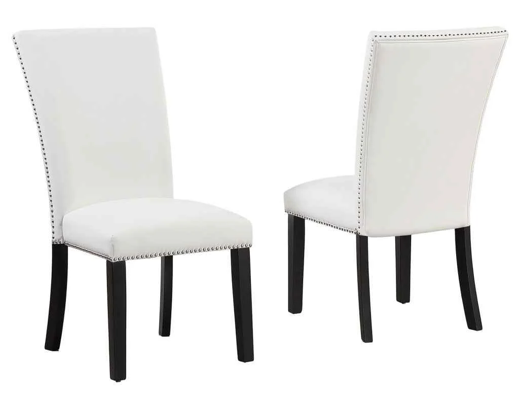 Artemis White Vegan Leather Cover Side Chair - Image 2
