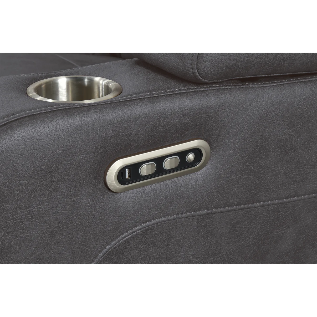 Ashley Grey 3-Piece Power Reclining Living Room Set - Image 3