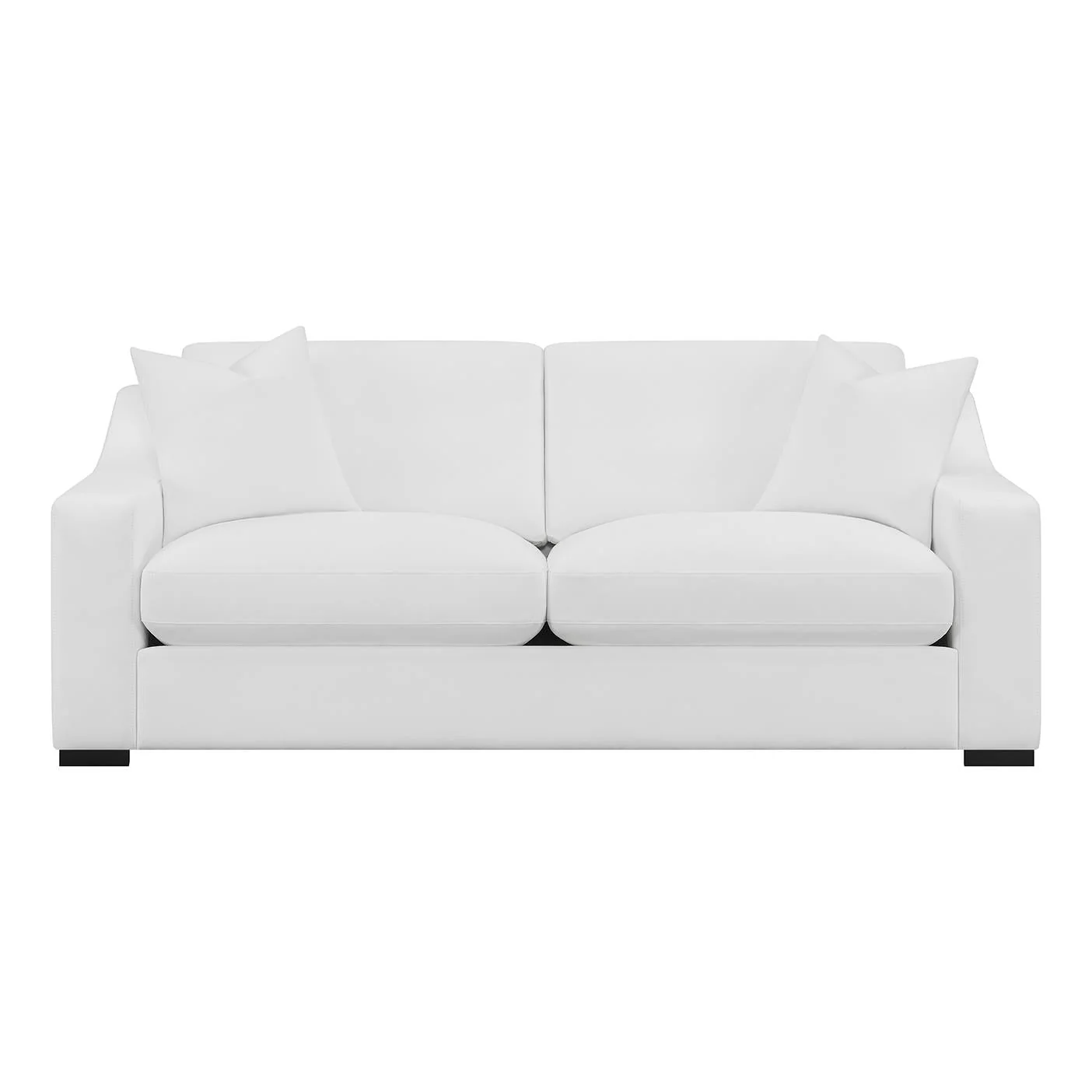 Ashlyn White Upholstered Sloped Arms Living Room Set - Image 2