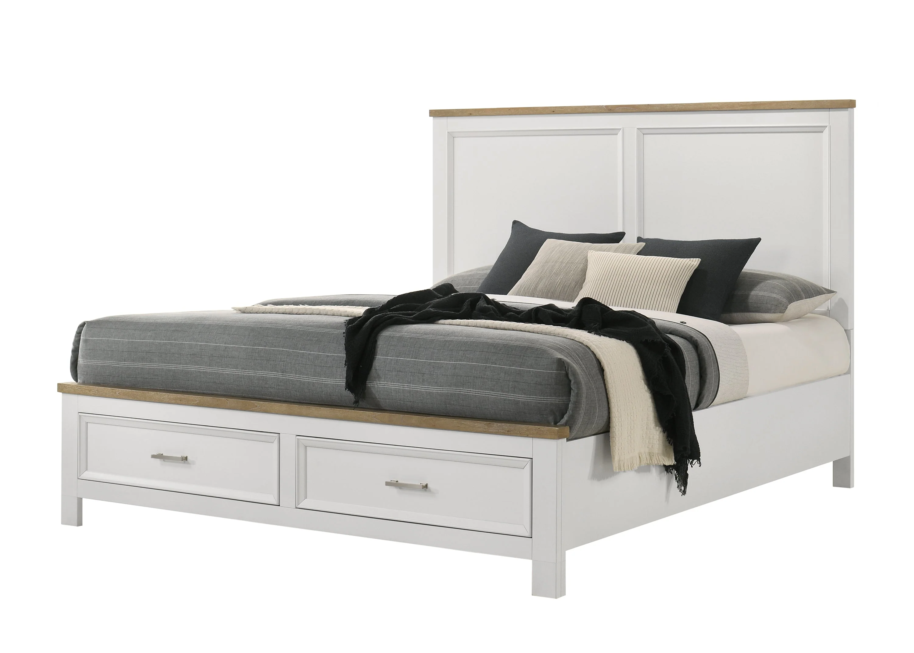 Aston White Queen Storage Bed