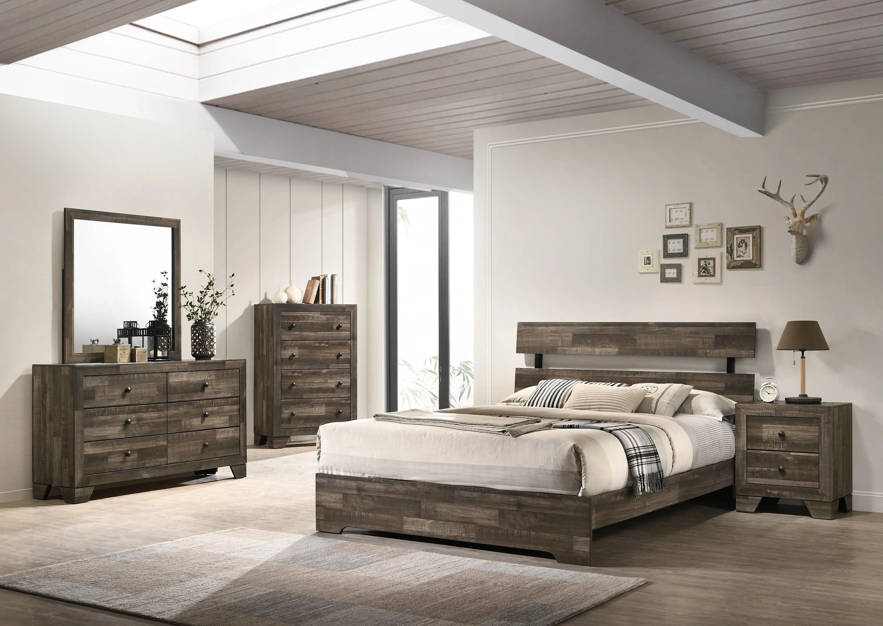 Atticus Brown King Platform Bed - Image 3