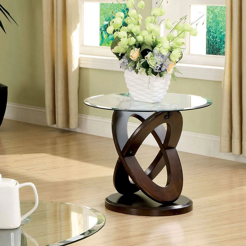 Atwood Dark Walnut Round End Table