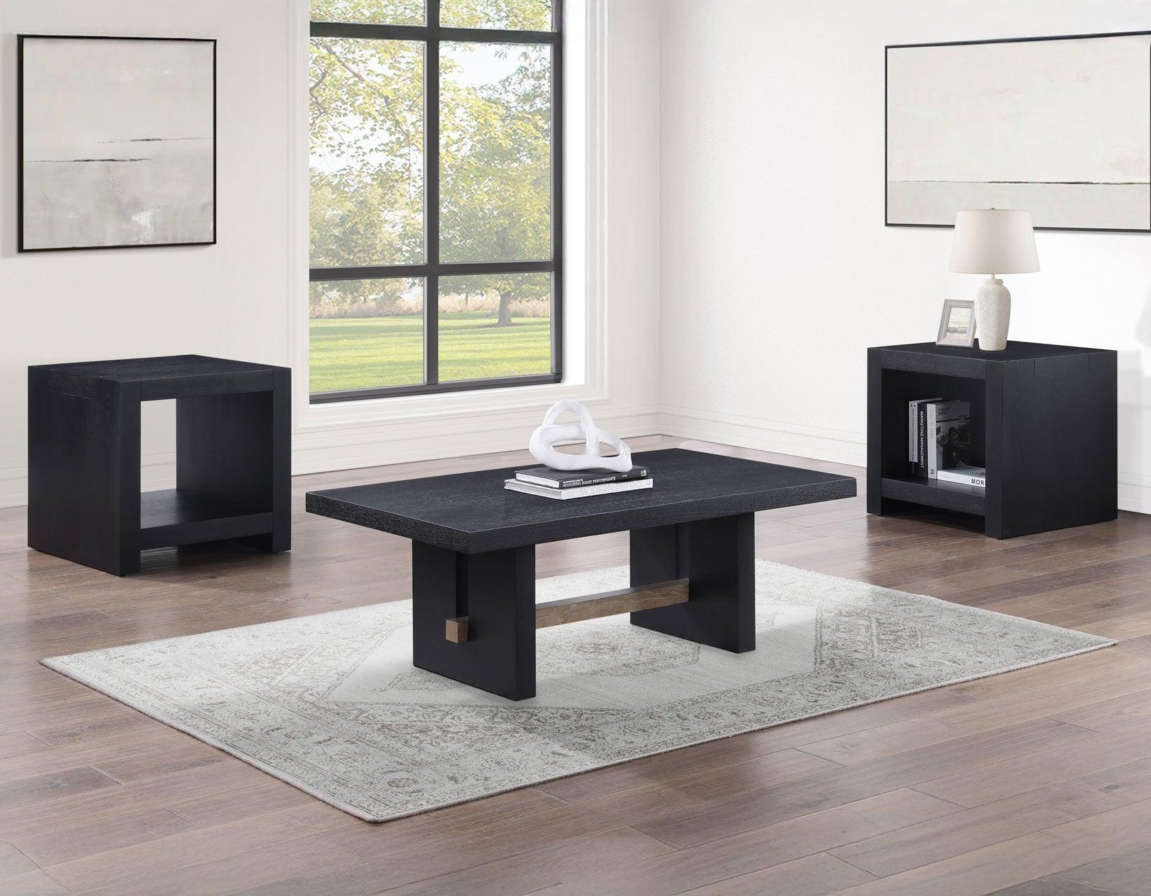Aubrey 3-Piece Table Set, Black - Image 8