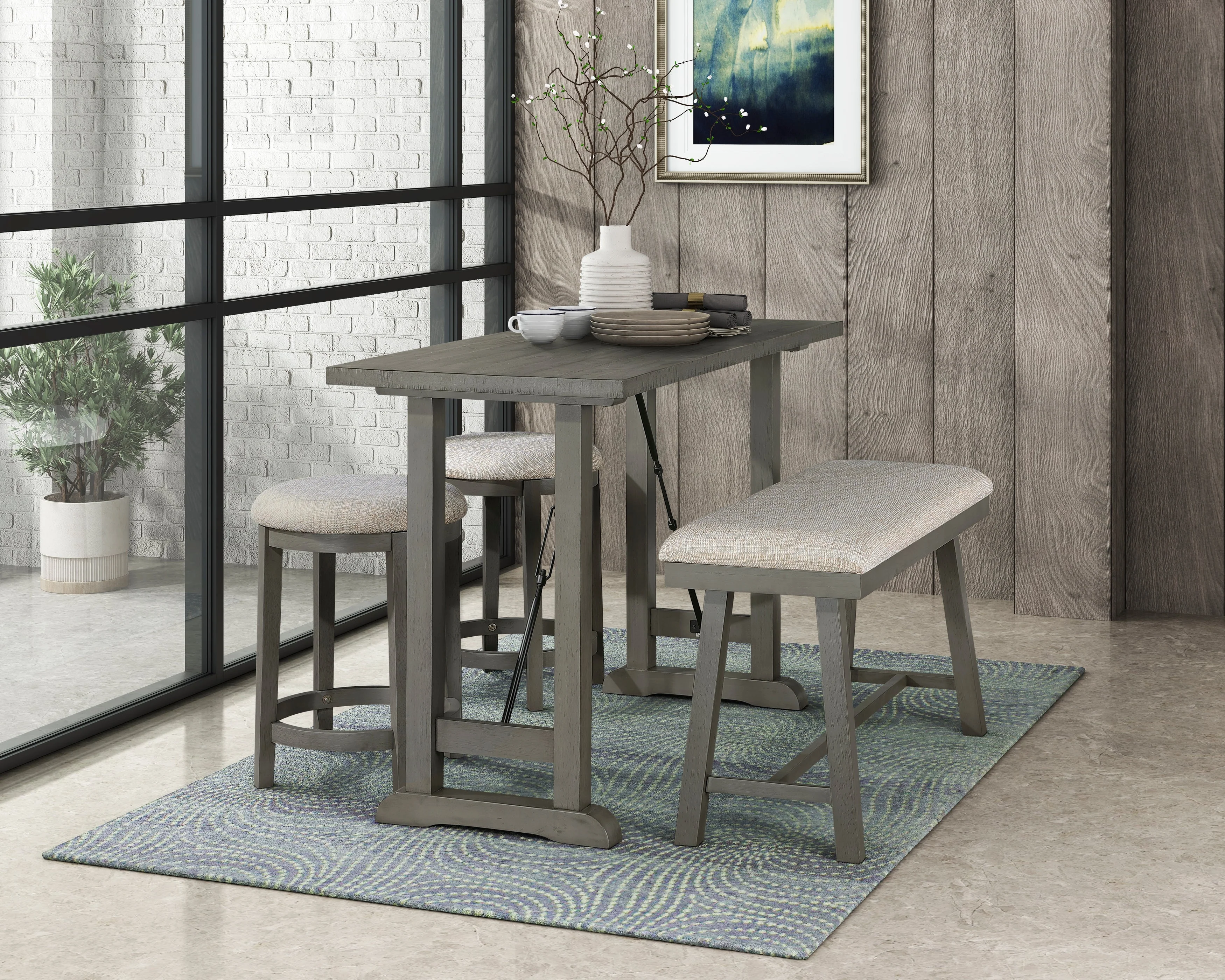 Auburndale Light Gray Counter Height Stool, Set of 2 - Image 2