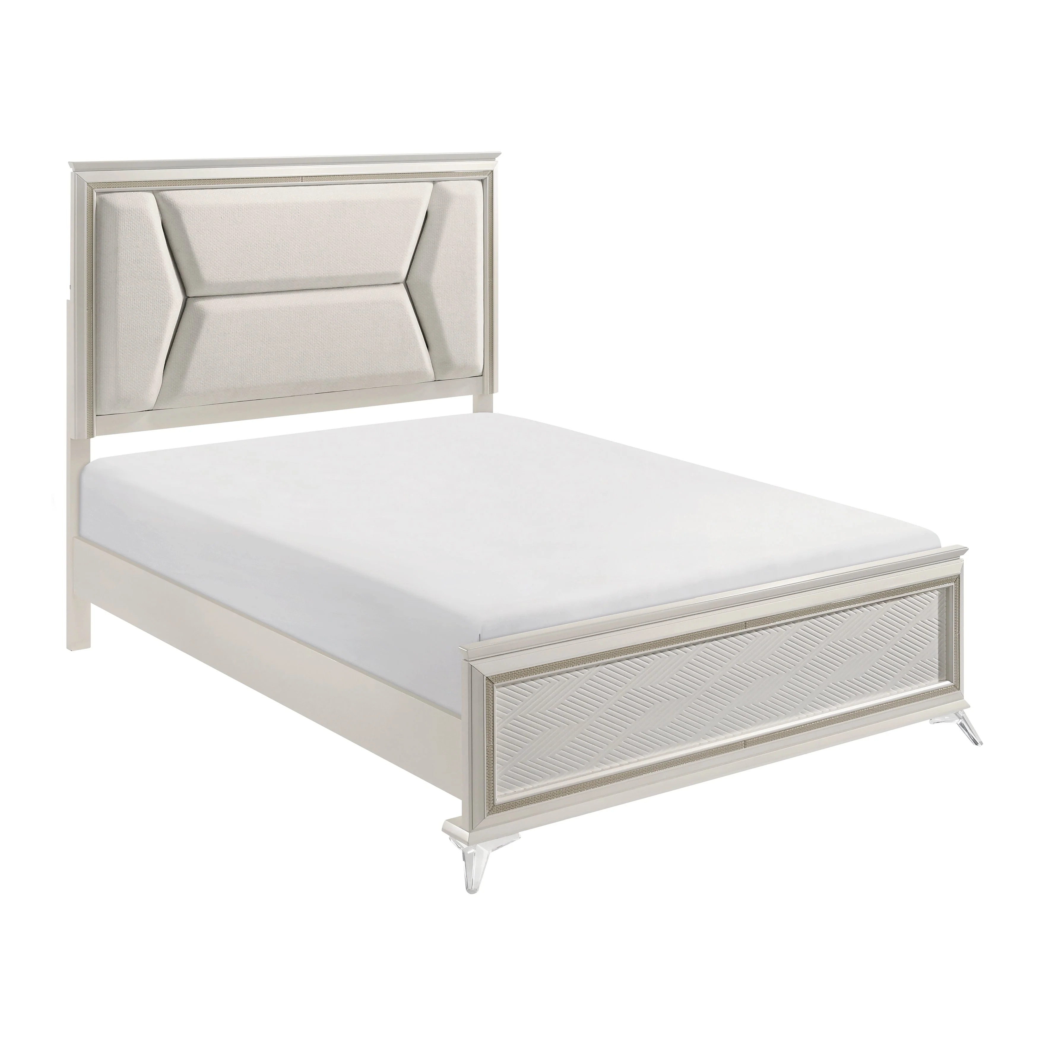 Audra White California King Panel Bed - Image 3