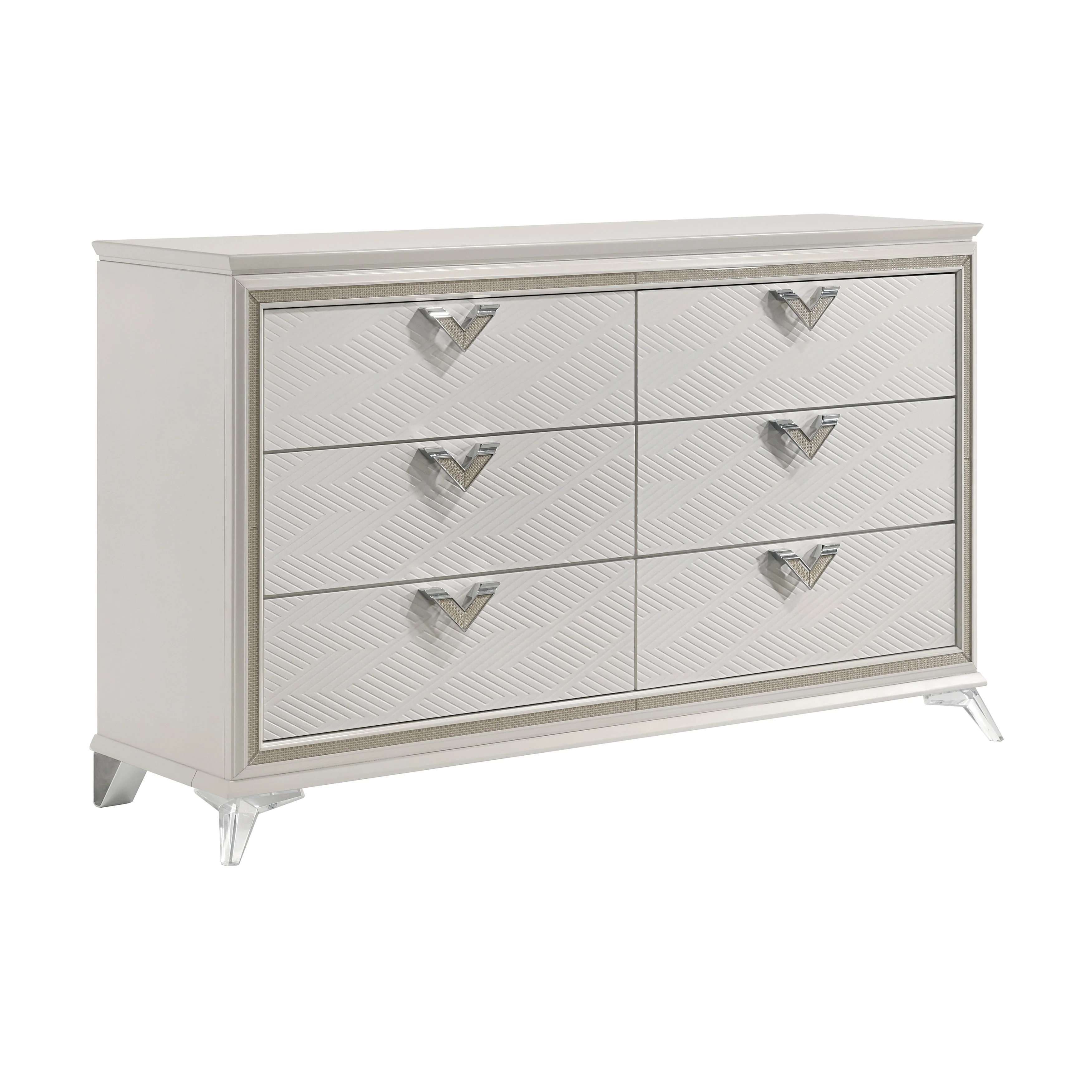 Audra White Panel Bedroom Set - Image 6