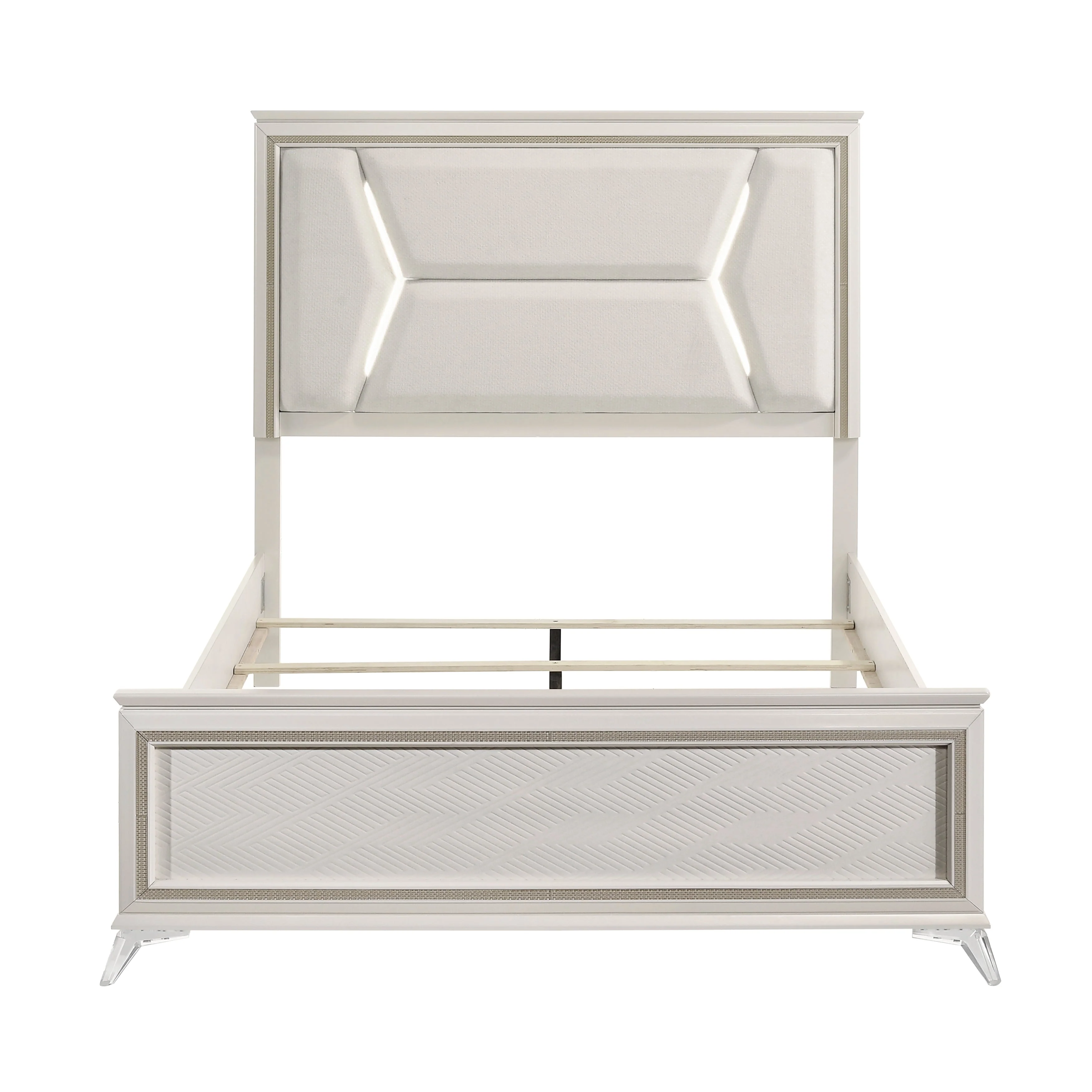 Audra White Queen Panel Bed - Image 5