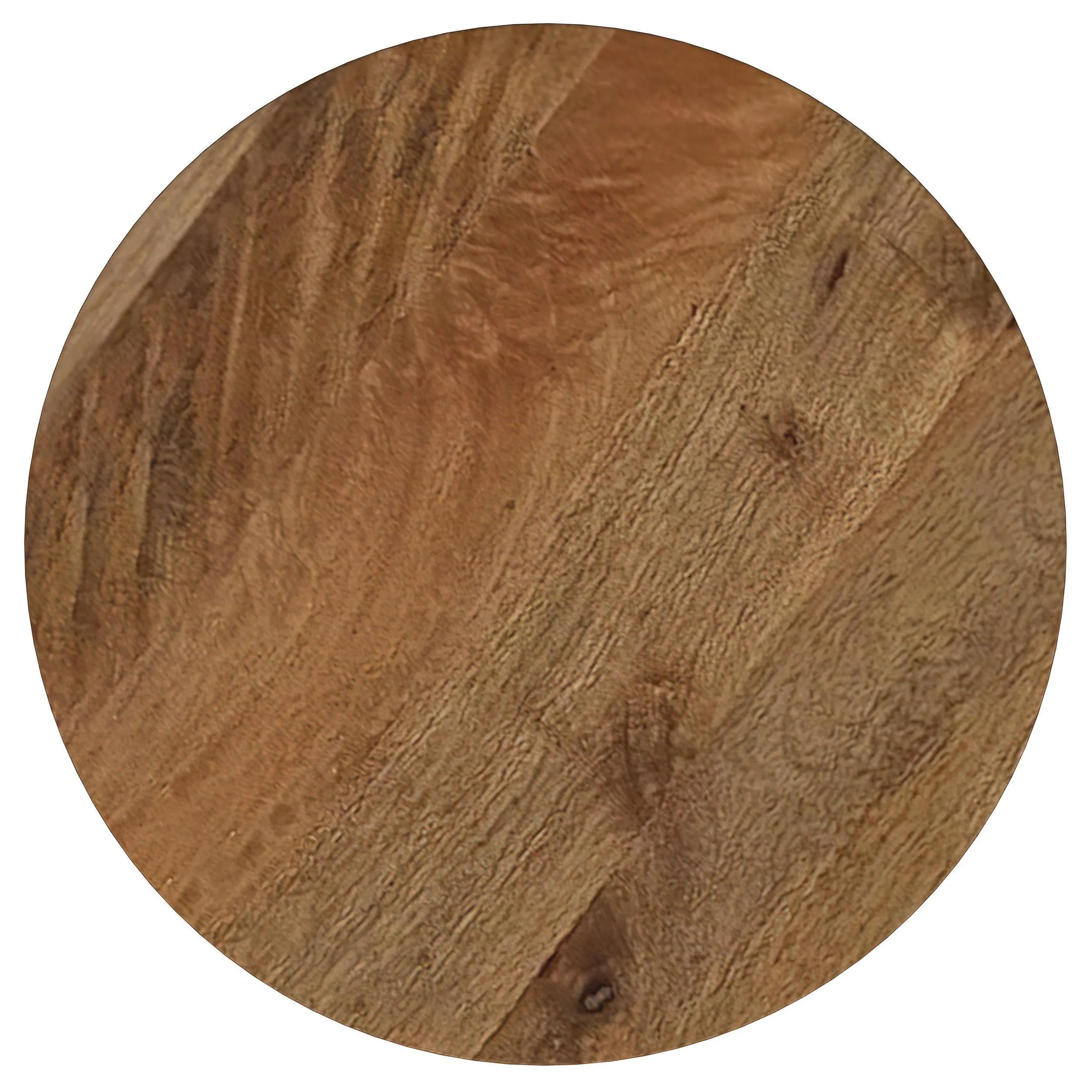 Aureo Wild Honey Round Solid Wood Accent Side Table - Image 3