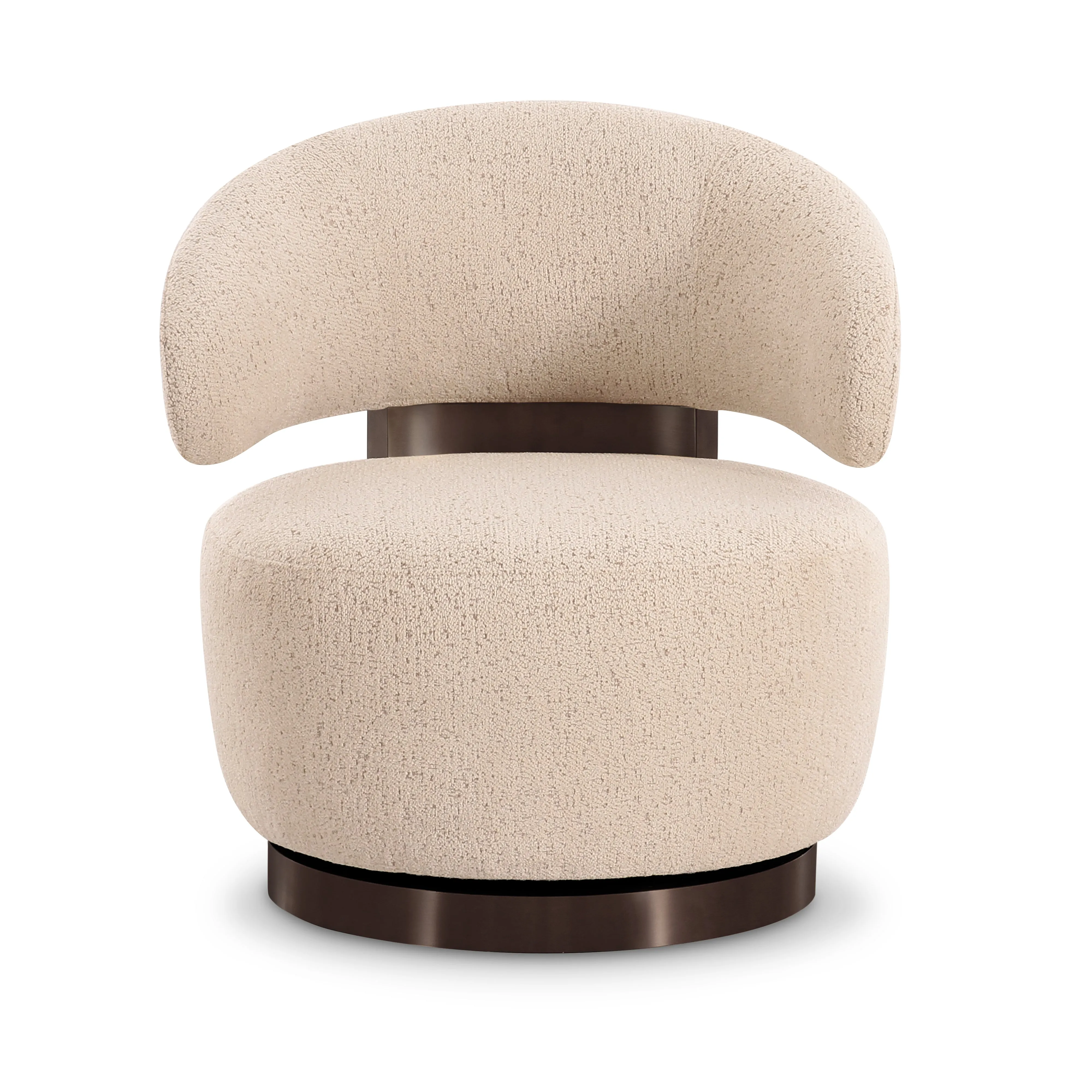 Austin Cream Boucle Swivel Accent Chair