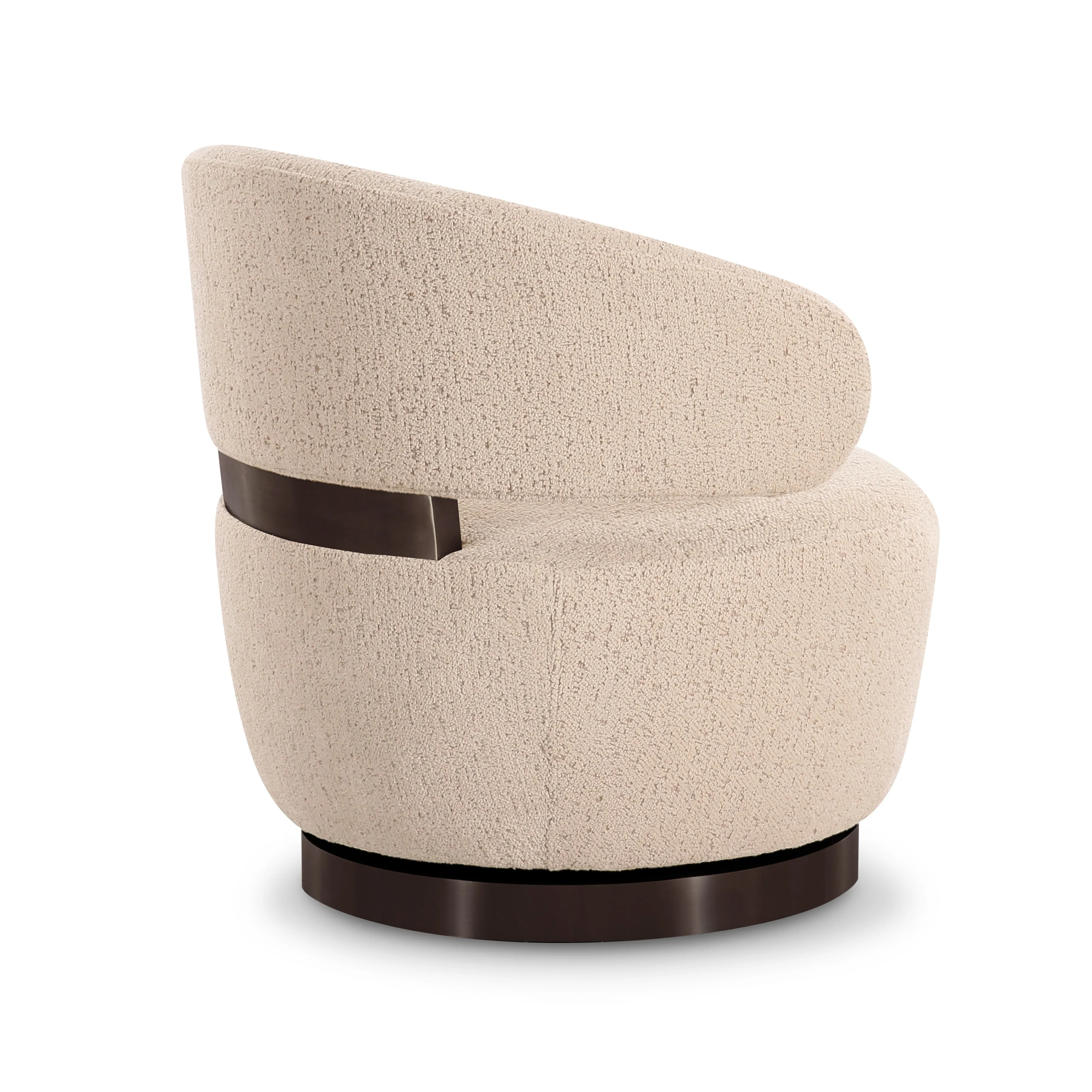 Austin Cream Boucle Swivel Accent Chair - Image 3