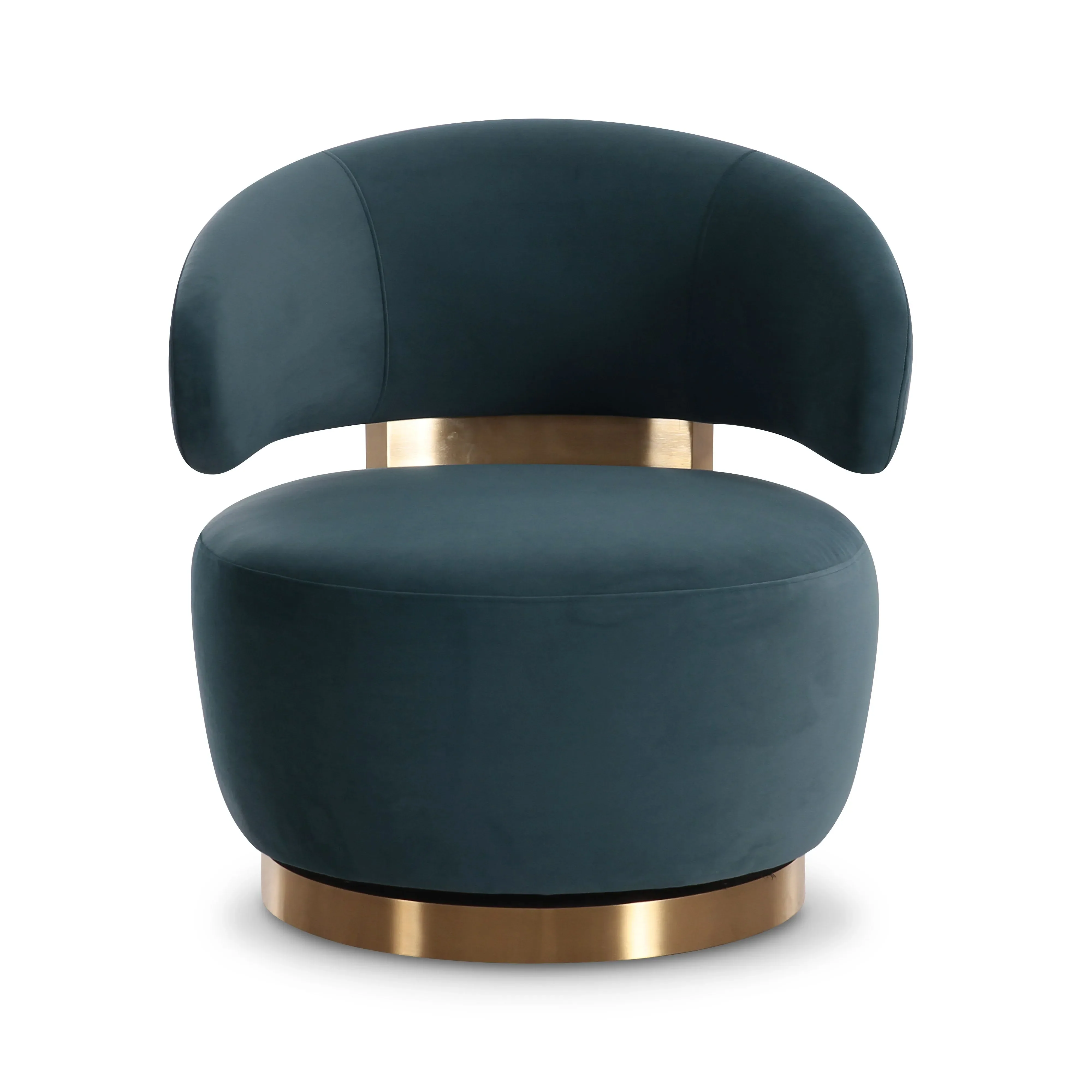 Austin Dark Teal Velvet Swivel Chair