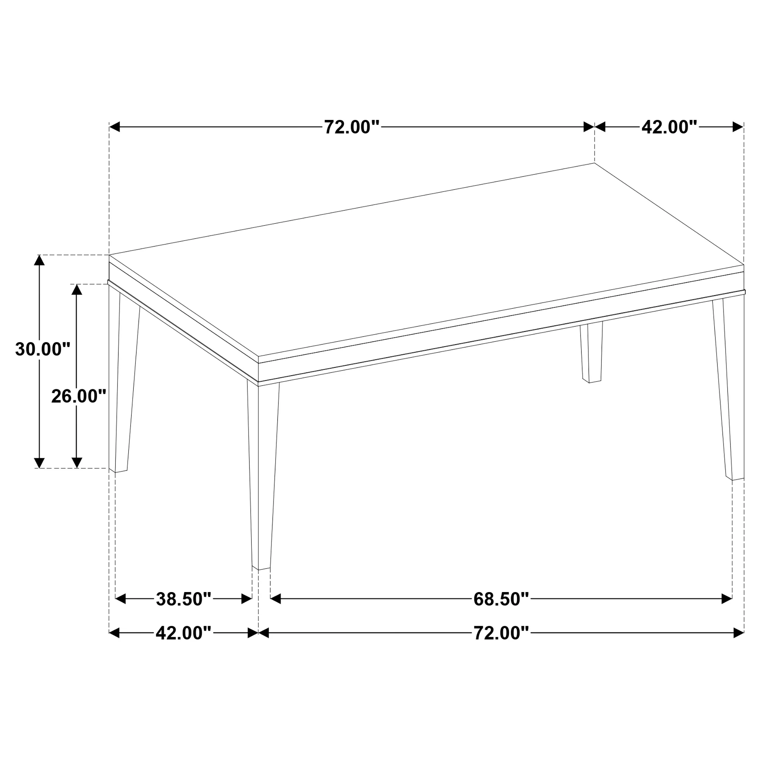 Averill Coffee Bean 72-inch Rectangular White Marble Top Dining Table - Image 15