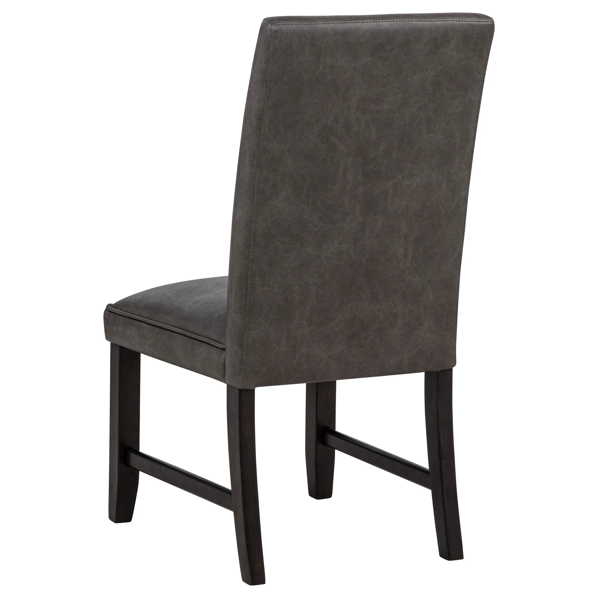 Averill Dark Grey Faux Leather Upholstered Dining Side Chair (Set of 2) - Image 7