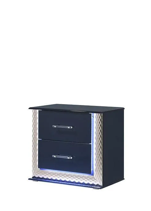 Aya Led Dark Navy Platform Bedroom Set - Image 5